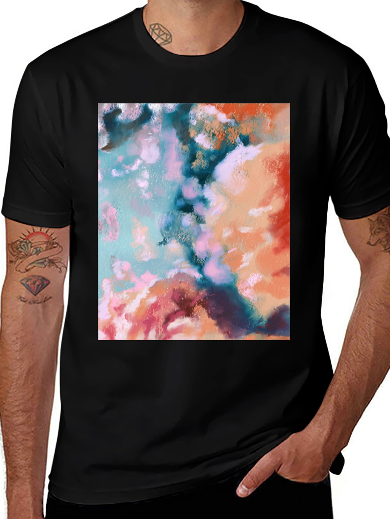 Variant 23 of Abstract Art Graphic Tee - Modern Comfort