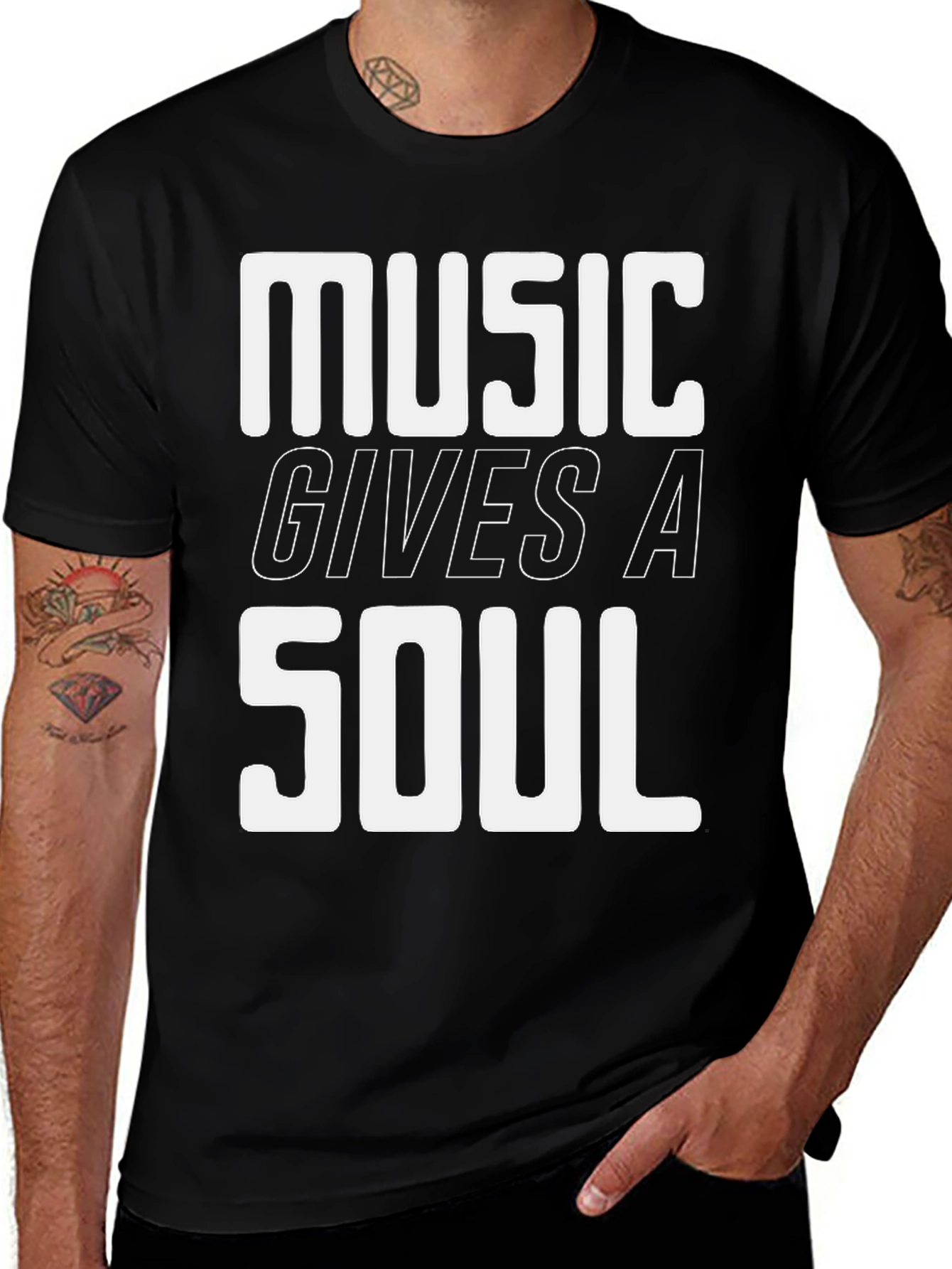 Variant 19 of Music Gives A Soul Graphic T-Shirt