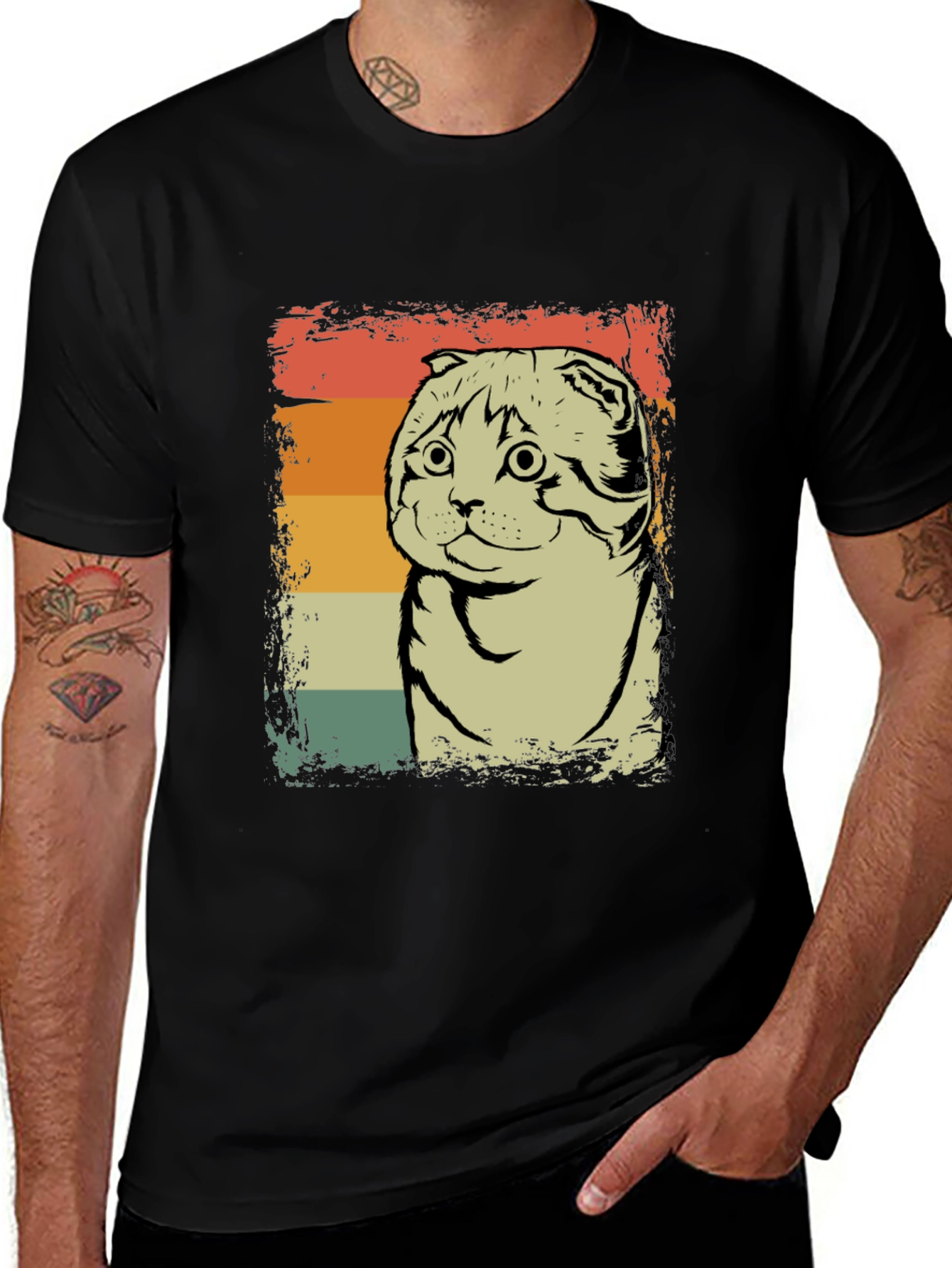 Variant 13 of Retro Cat T-Shirt - Vintage Style Pet Lover Tee