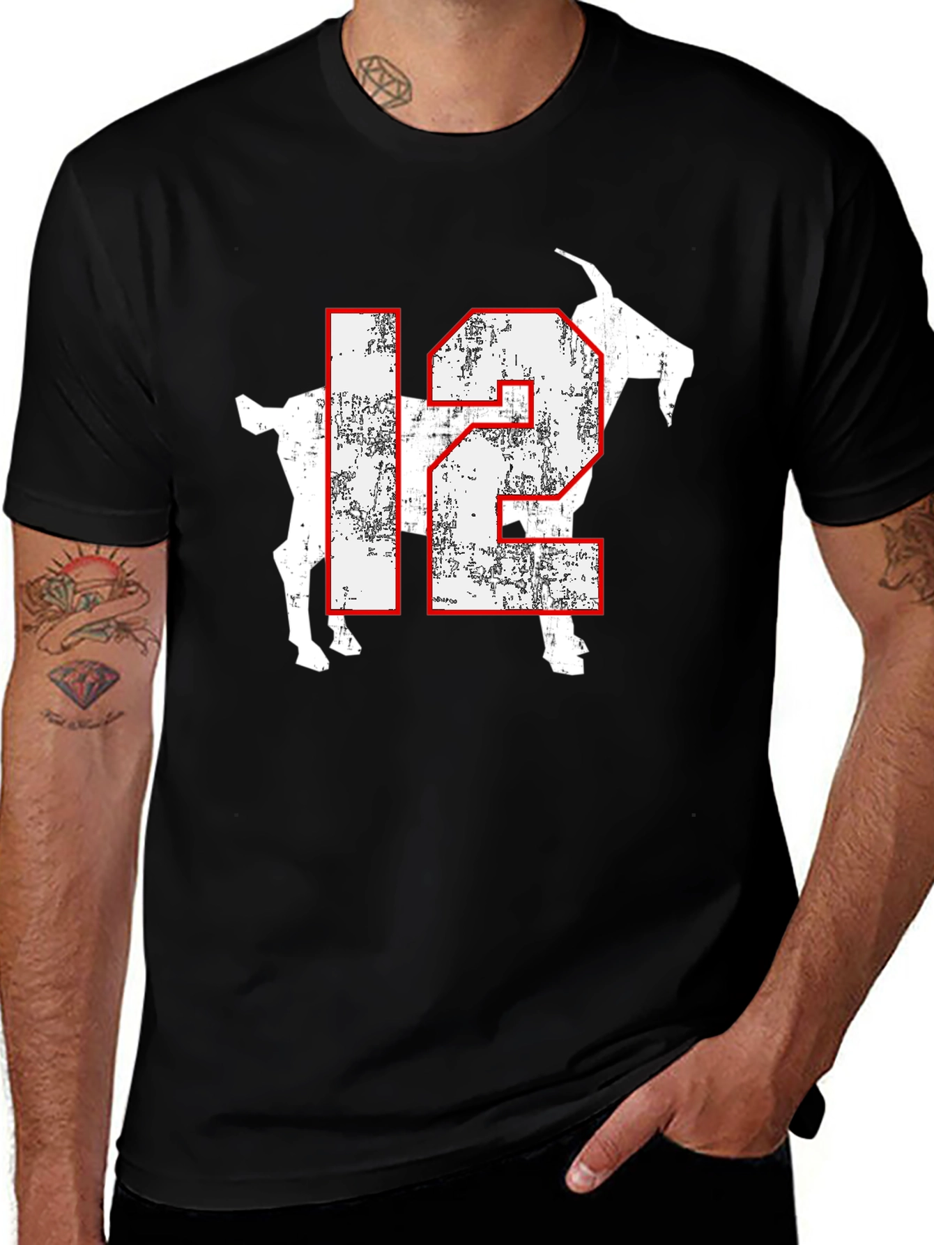 GOAT 12 Graphic Tee - Black