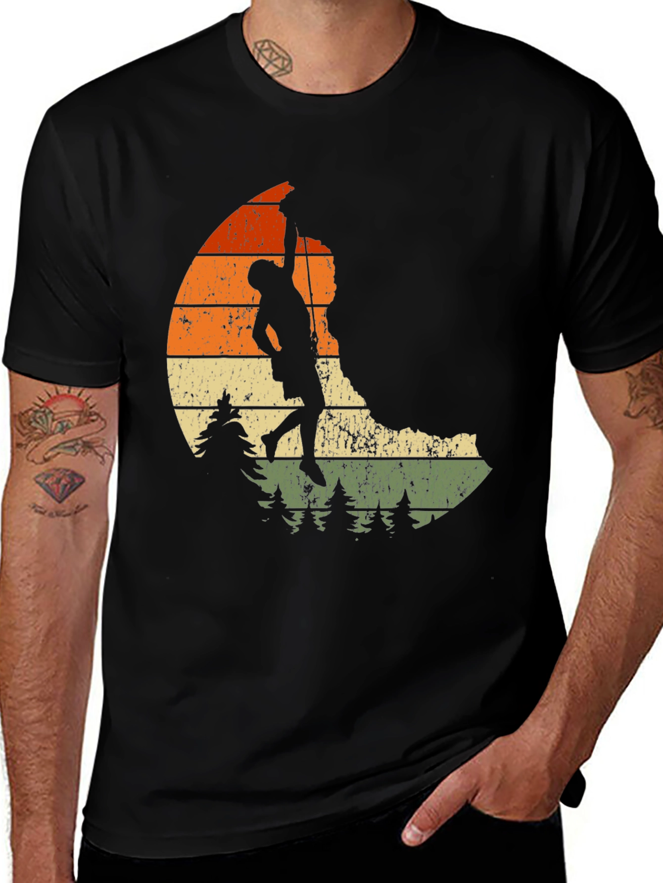 Variant 8 of Vintage Rock Climbing T-Shirt - Adventure Time!