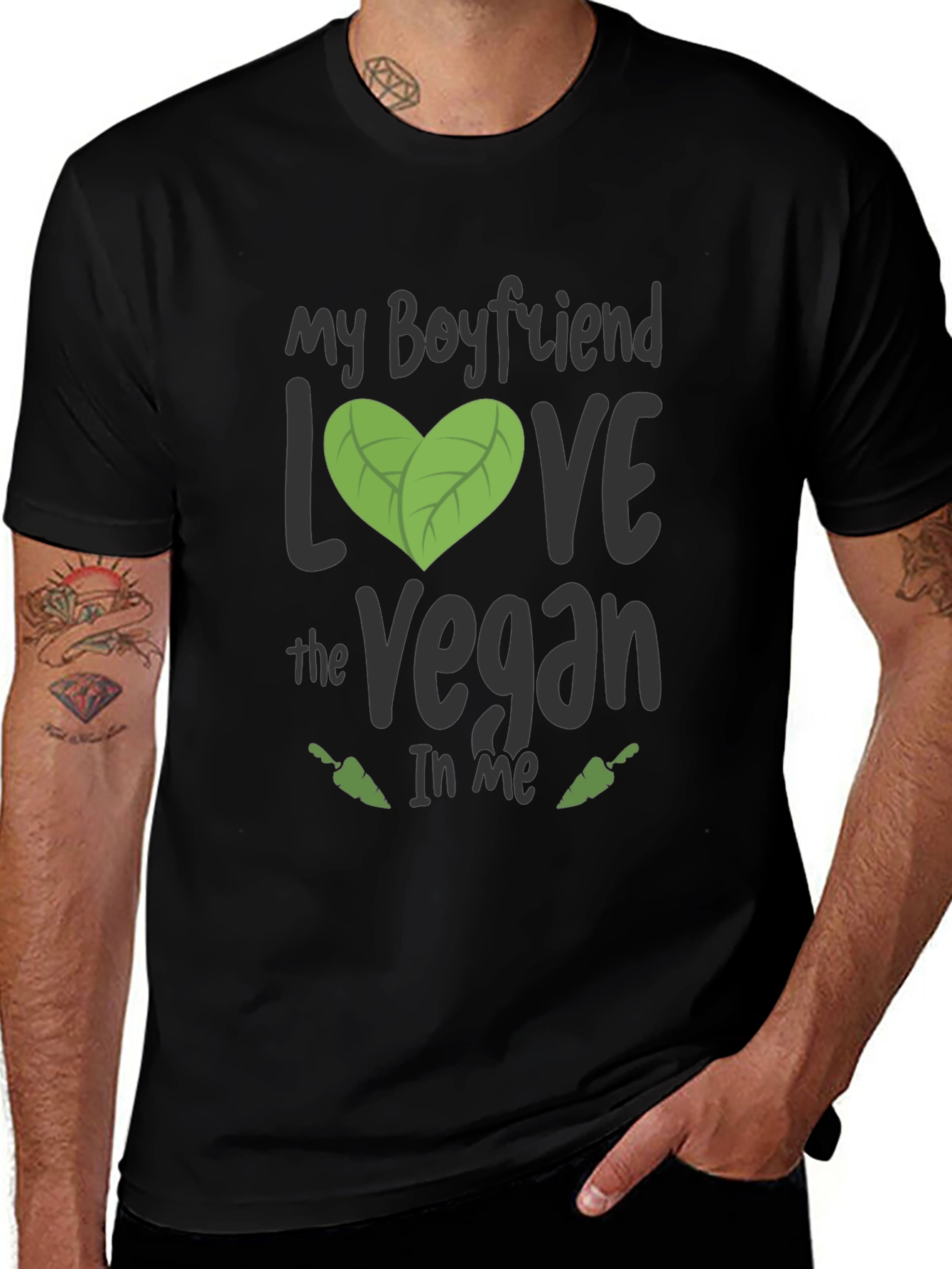 Variant 30 of My Boyfriend Loves the Vegan in Me T-Shirt