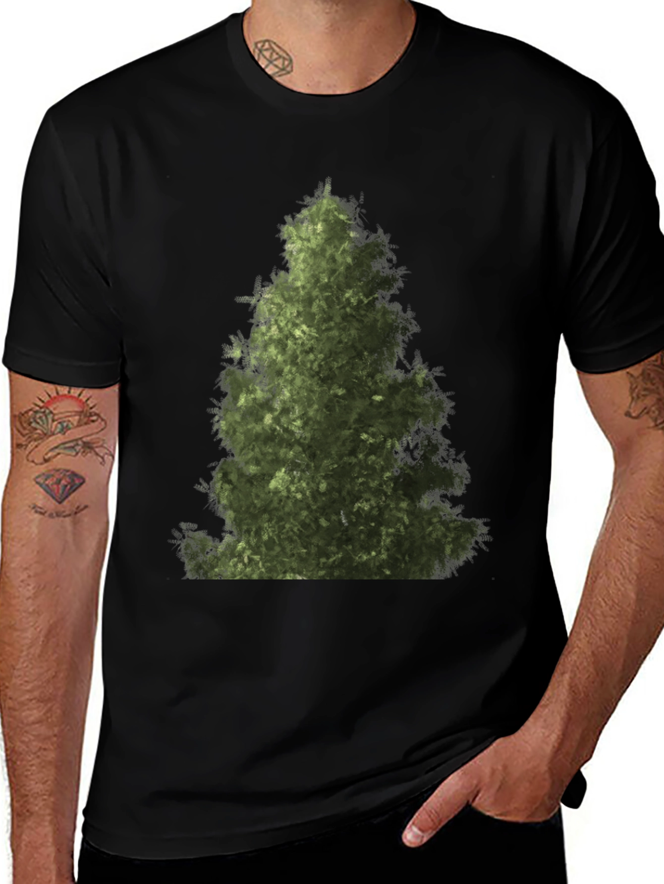 Variant 3 of Evergreen Tree Graphic Tee - Nature Lover's T-Shirt