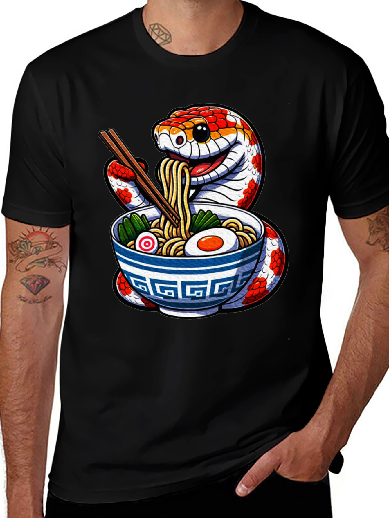Variant 10 of Snake Ramen T-Shirt - Unique Graphic Tee