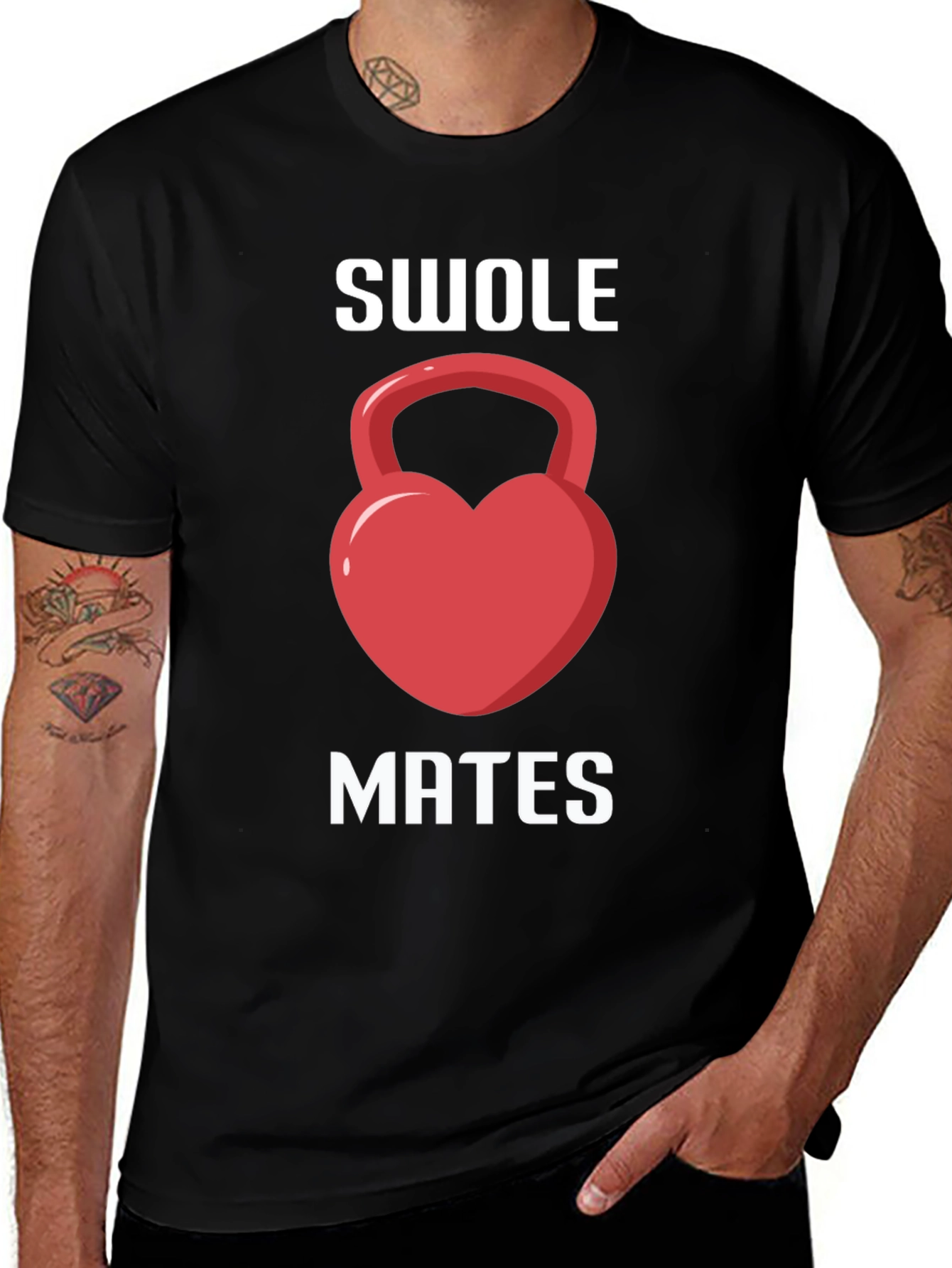 Black Swole Mates Black Graphic T-Shirt main image
