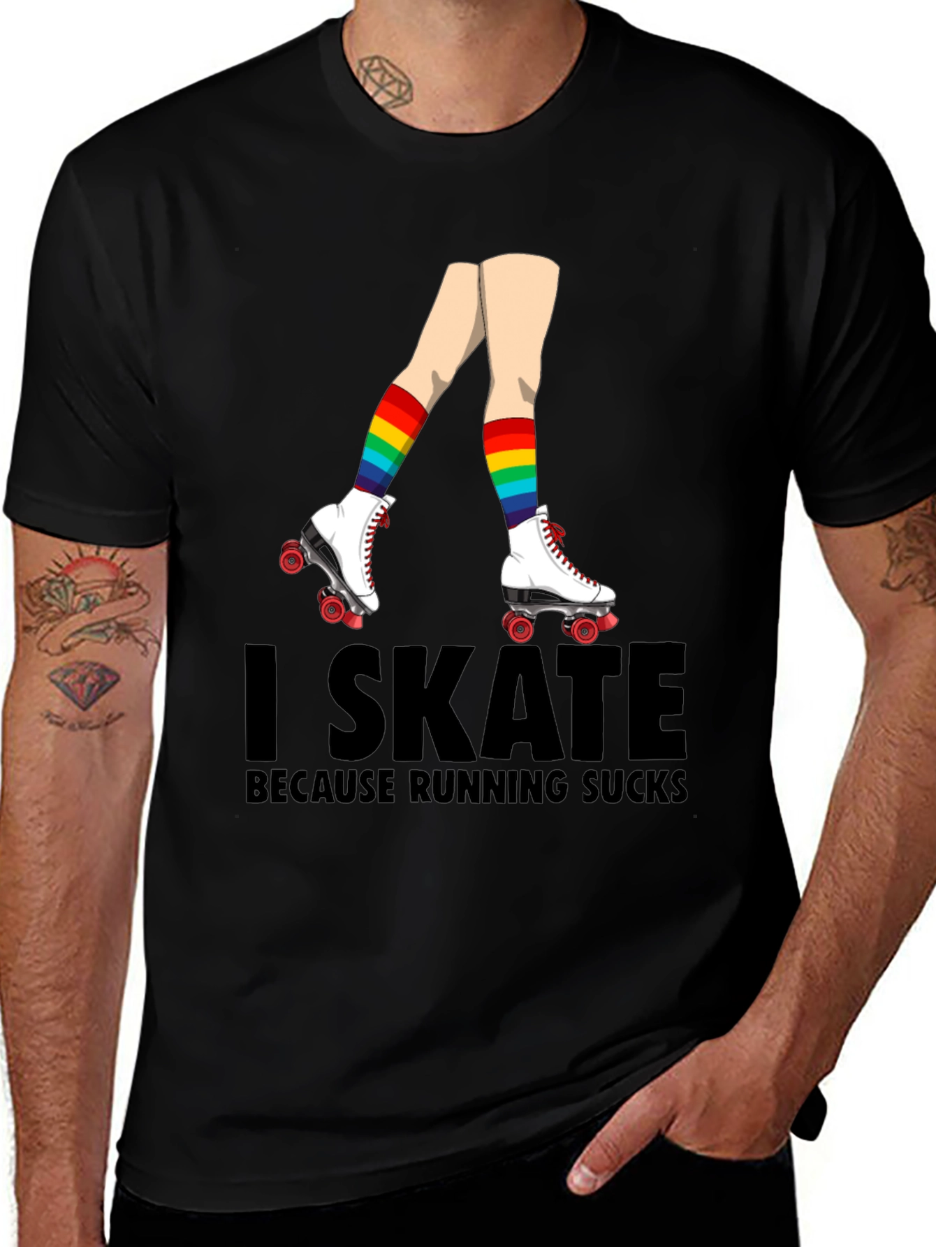 Variant 24 of I Skate Because Running Sucks T-Shirt