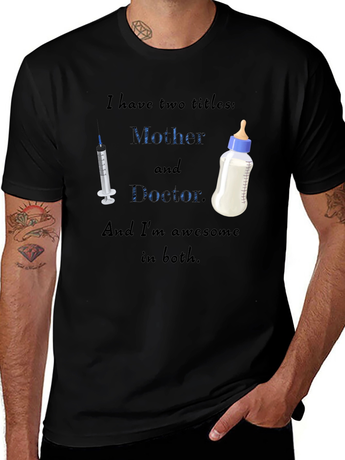 Mom Doctor Graphic T-Shirt - Mother & Doctor Novelty Tee