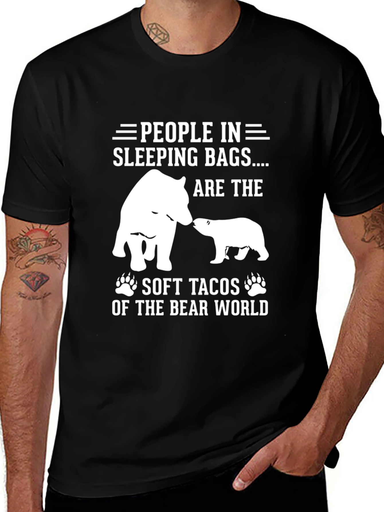 Variant 12 of Bear Tacos Graphic T-Shirt - Soft & Comfy!