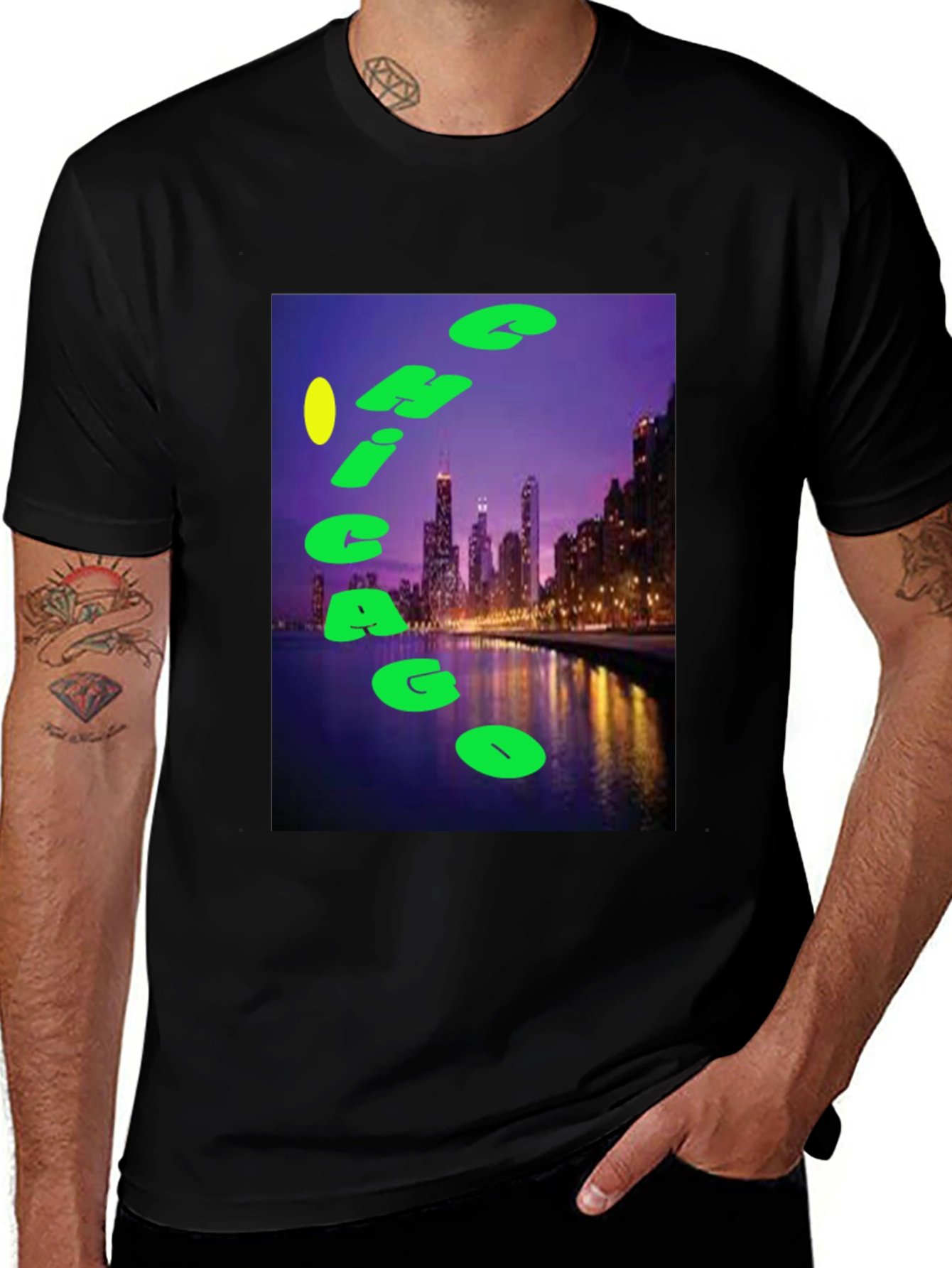 Variant 18 of City Lights Graphic Tee - Chic Skyline Design