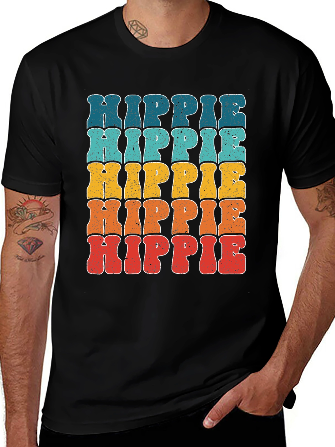 Retro Hippie T-Shirt - Vintage Style Graphic Tee