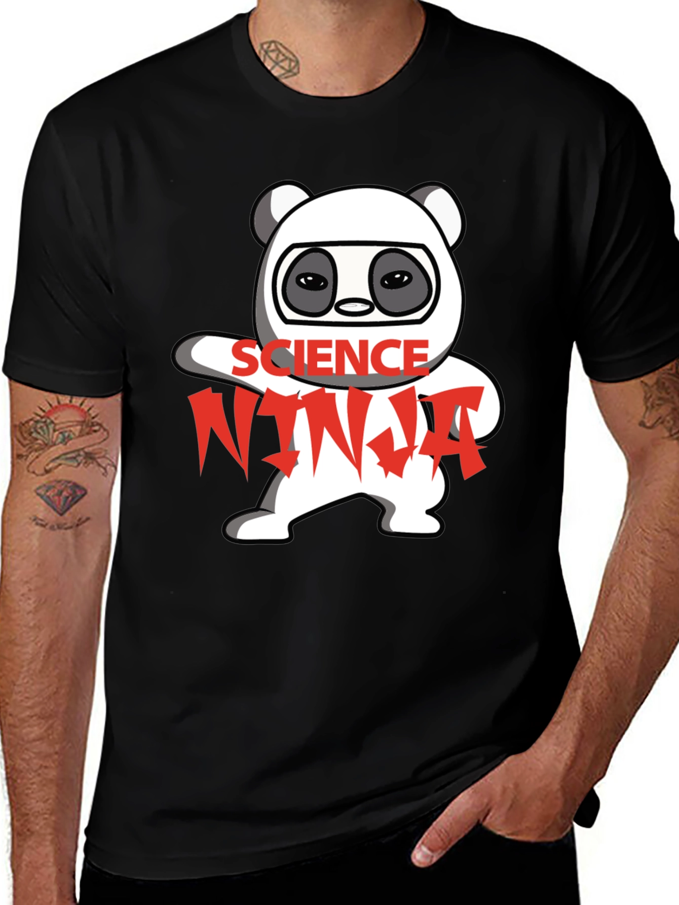 Variant 3 of Science Ninja Panda Graphic T-Shirt