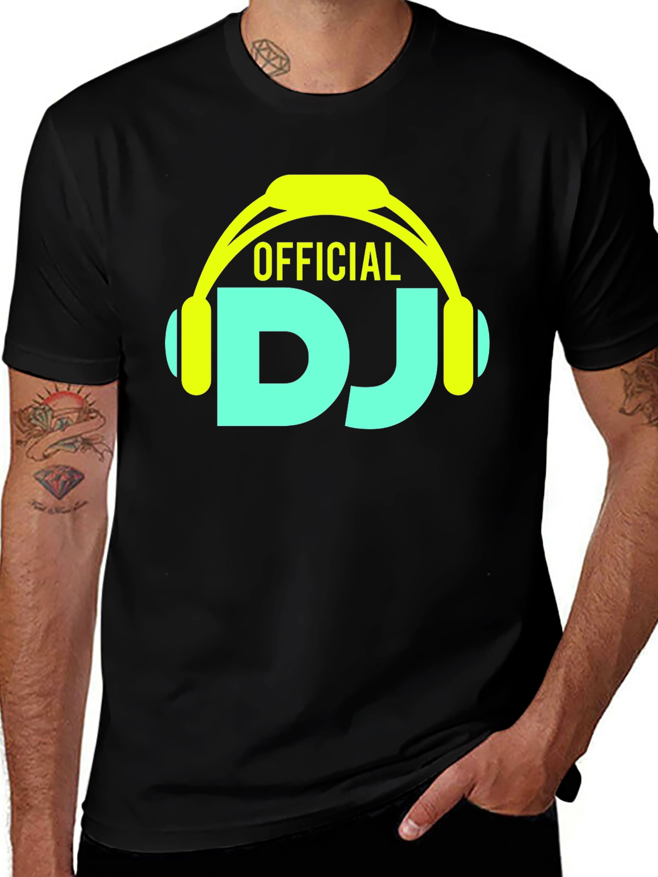 Official DJ Graphic T-Shirt - Black Cotton Tee