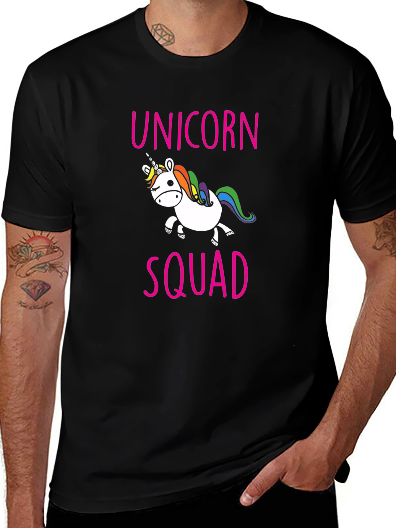 Variant 23 of Unicorn Squad Black T-Shirt Cute Graphic Tee