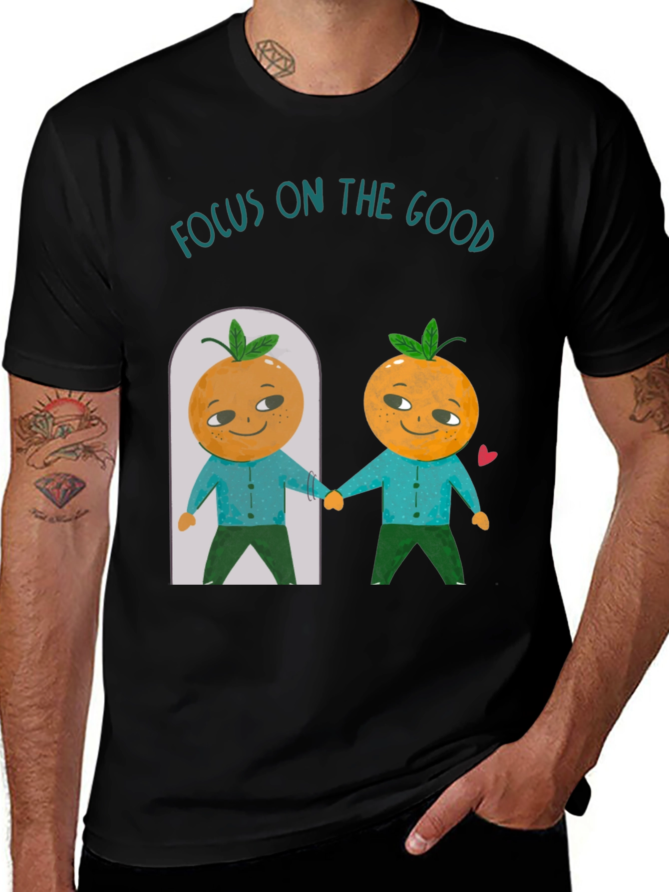 Variant 28 of Focus On The Good Orange Graphic T-Shirt