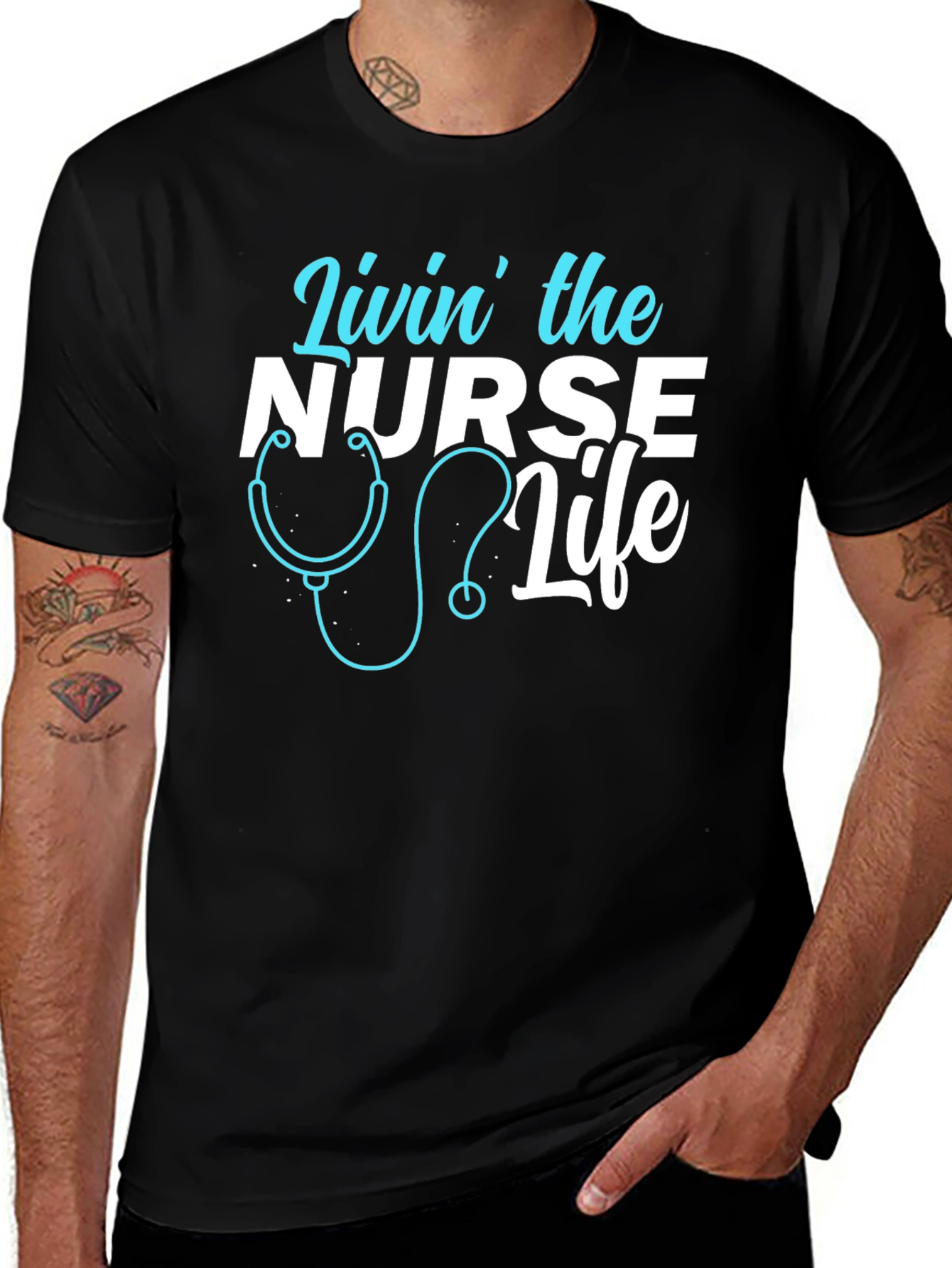 Variant 20 of Livin' the Nurse Life Graphic T-Shirt