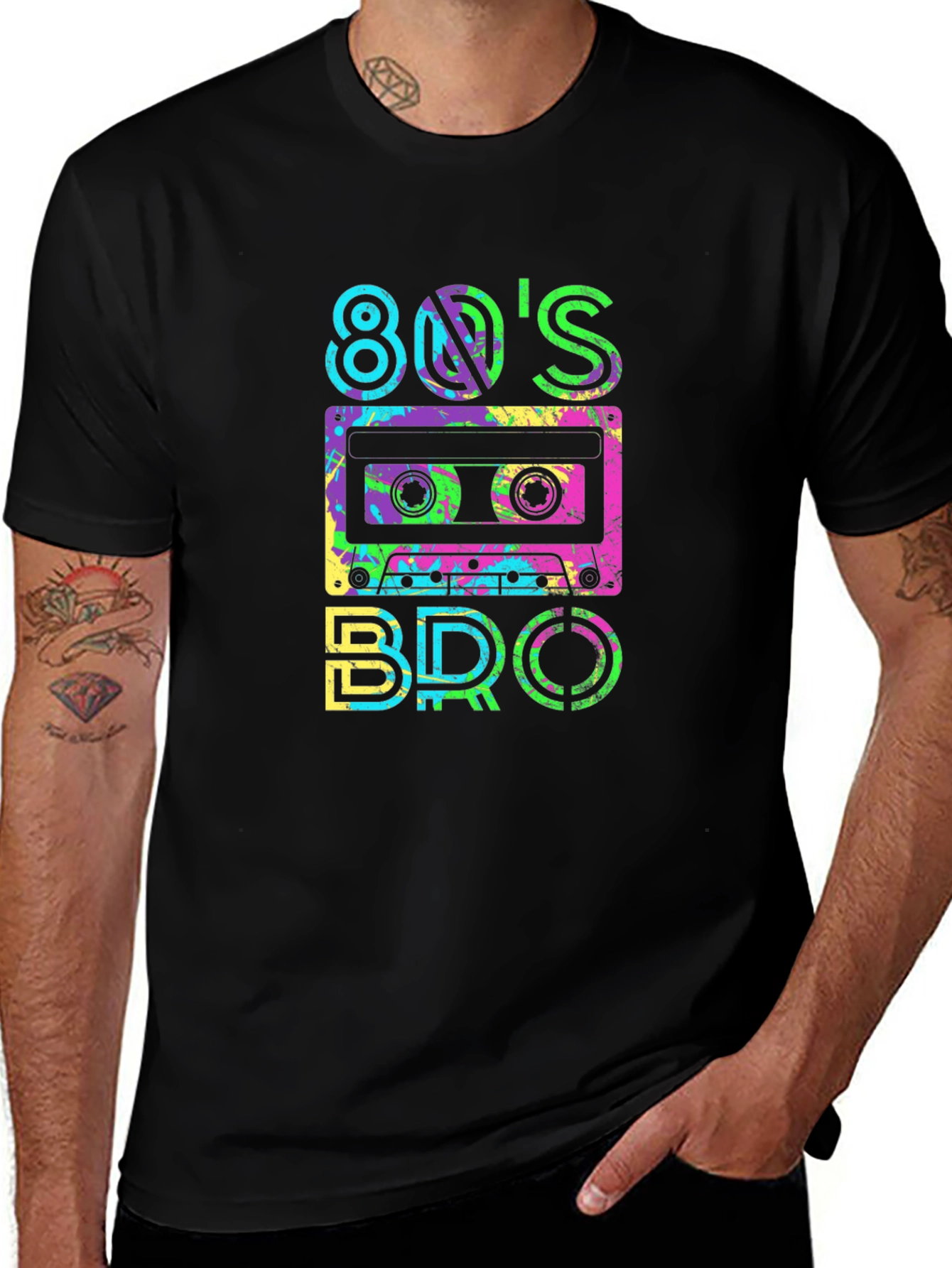 Variant 30 of Retro 80's Bro Cassette T-Shirt