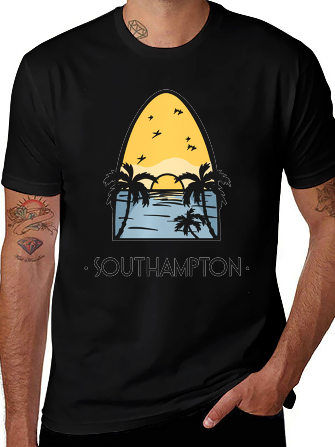 Variant 17 of Southampton Beach Scene Graphic Tee