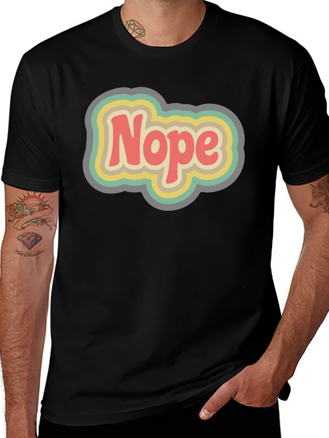 Variant 12 of Retro Nope Graphic T-Shirt - Unisex Cotton Tee