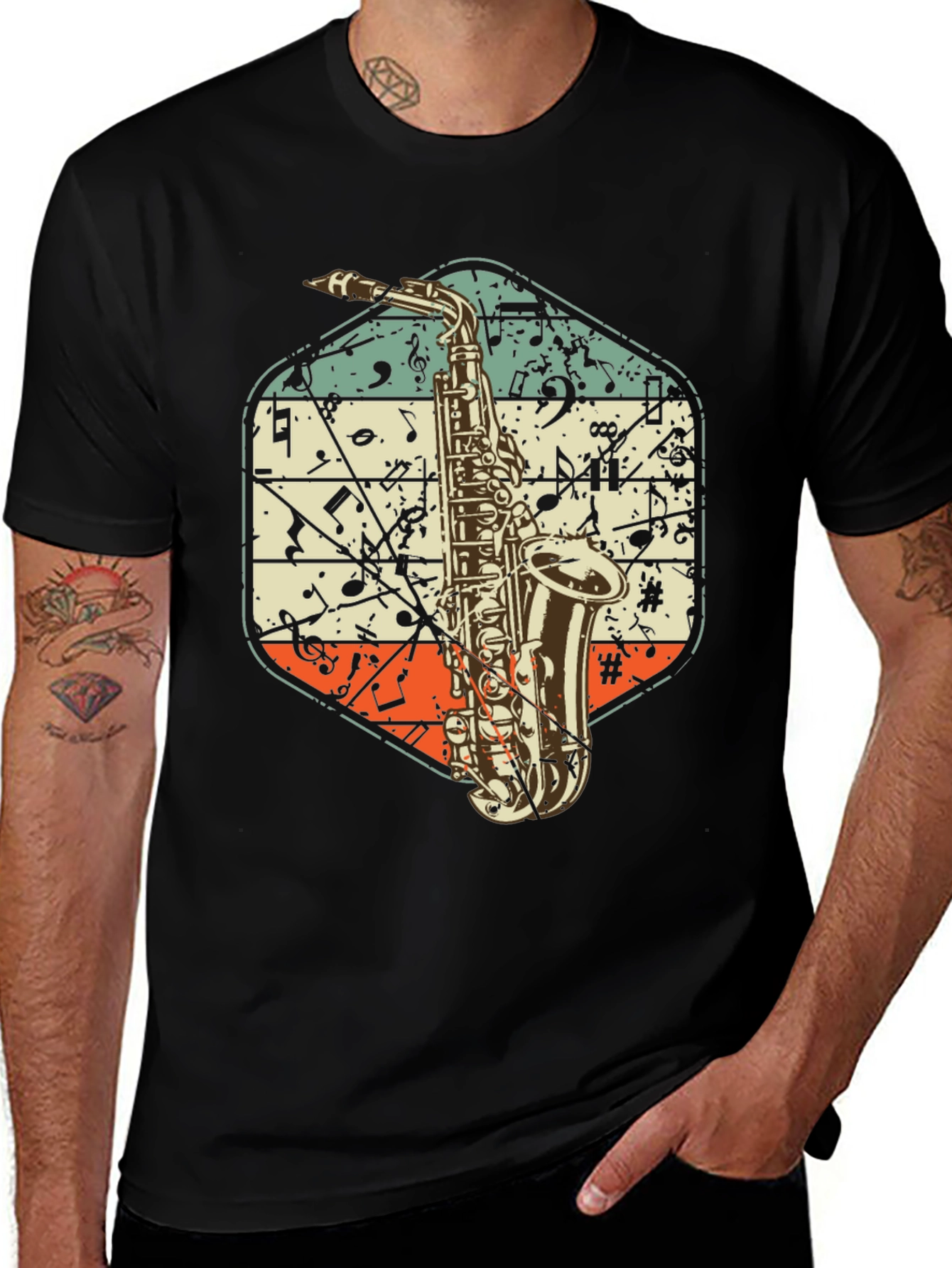Variant 24 of Saxophone Music Retro T-Shirt