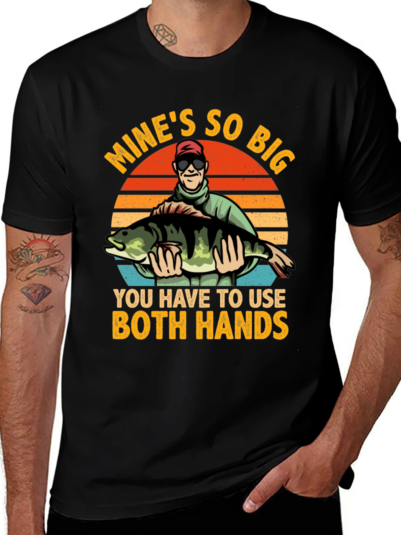 Variant 20 of Mine's So Big Fishing T-Shirt - Humor Tee