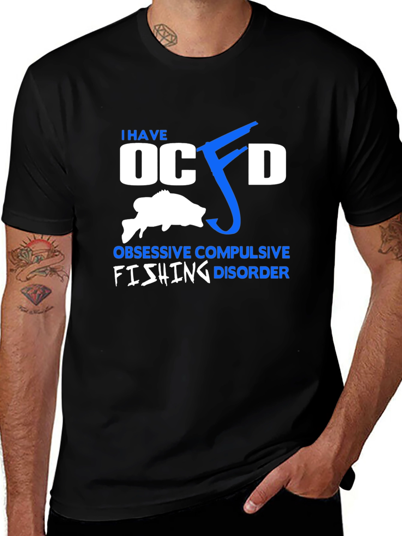 Variant 15 of OCFD Fishing Disorder Black Tee