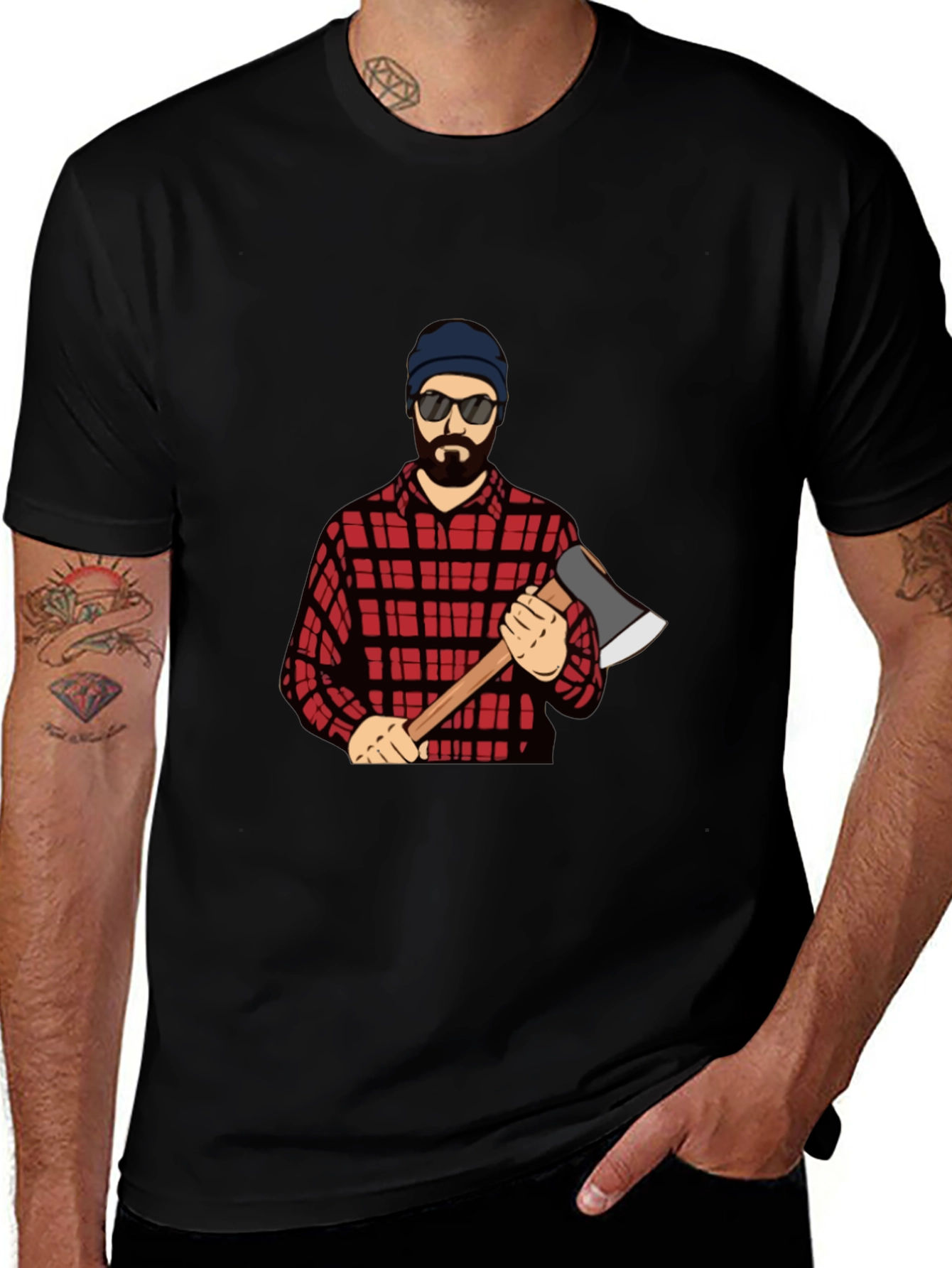 Lumberjack Graphic T-Shirt - Black