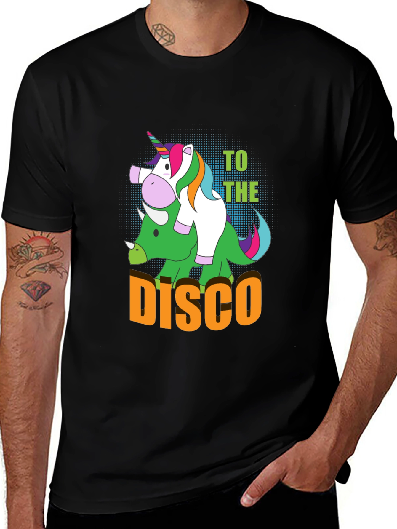 Variant 9 of Unicorn Riding Dinosaur To The Disco T-Shirt