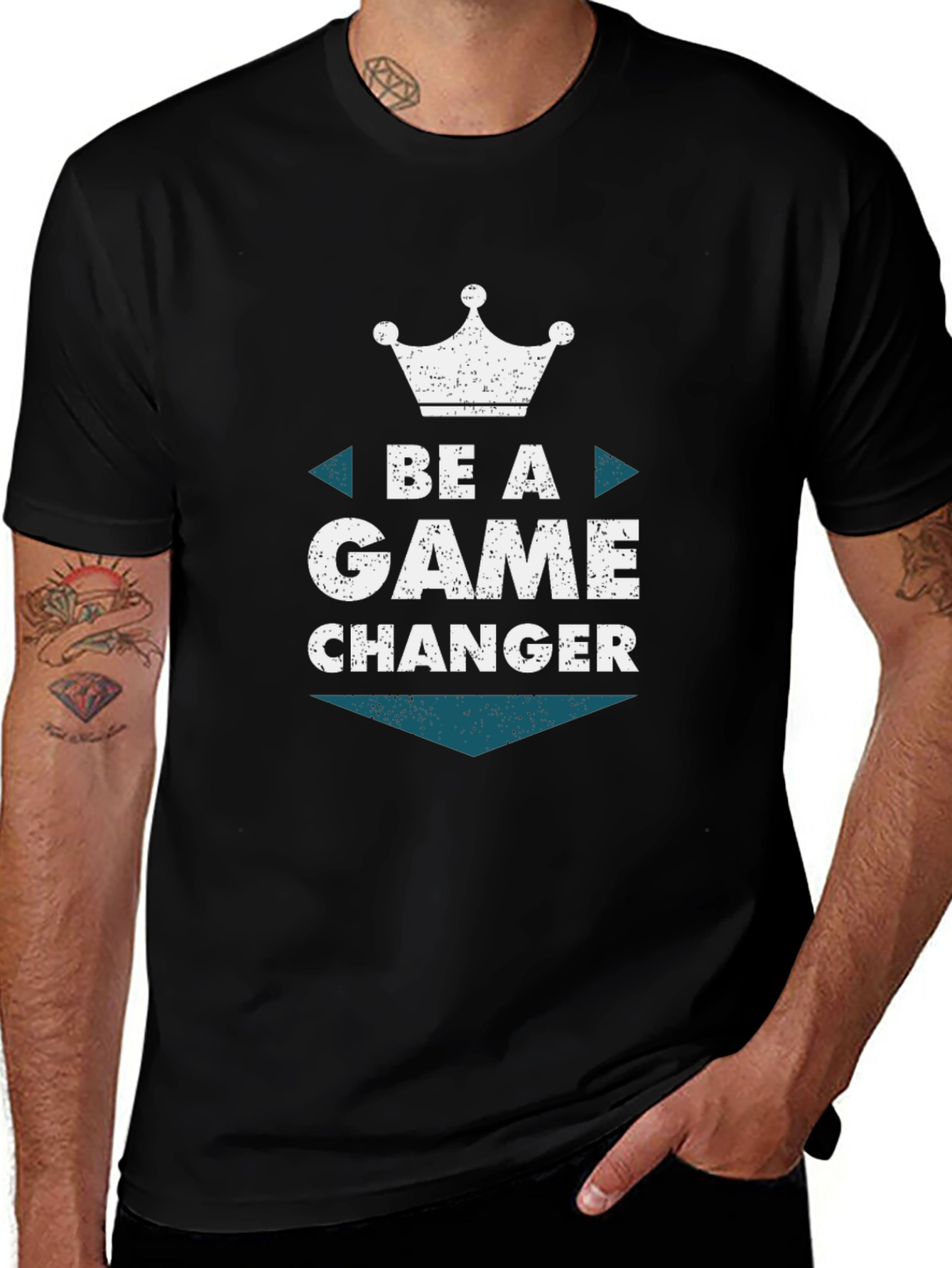 Variant 30 of Be A Game Changer Black Graphic Tee