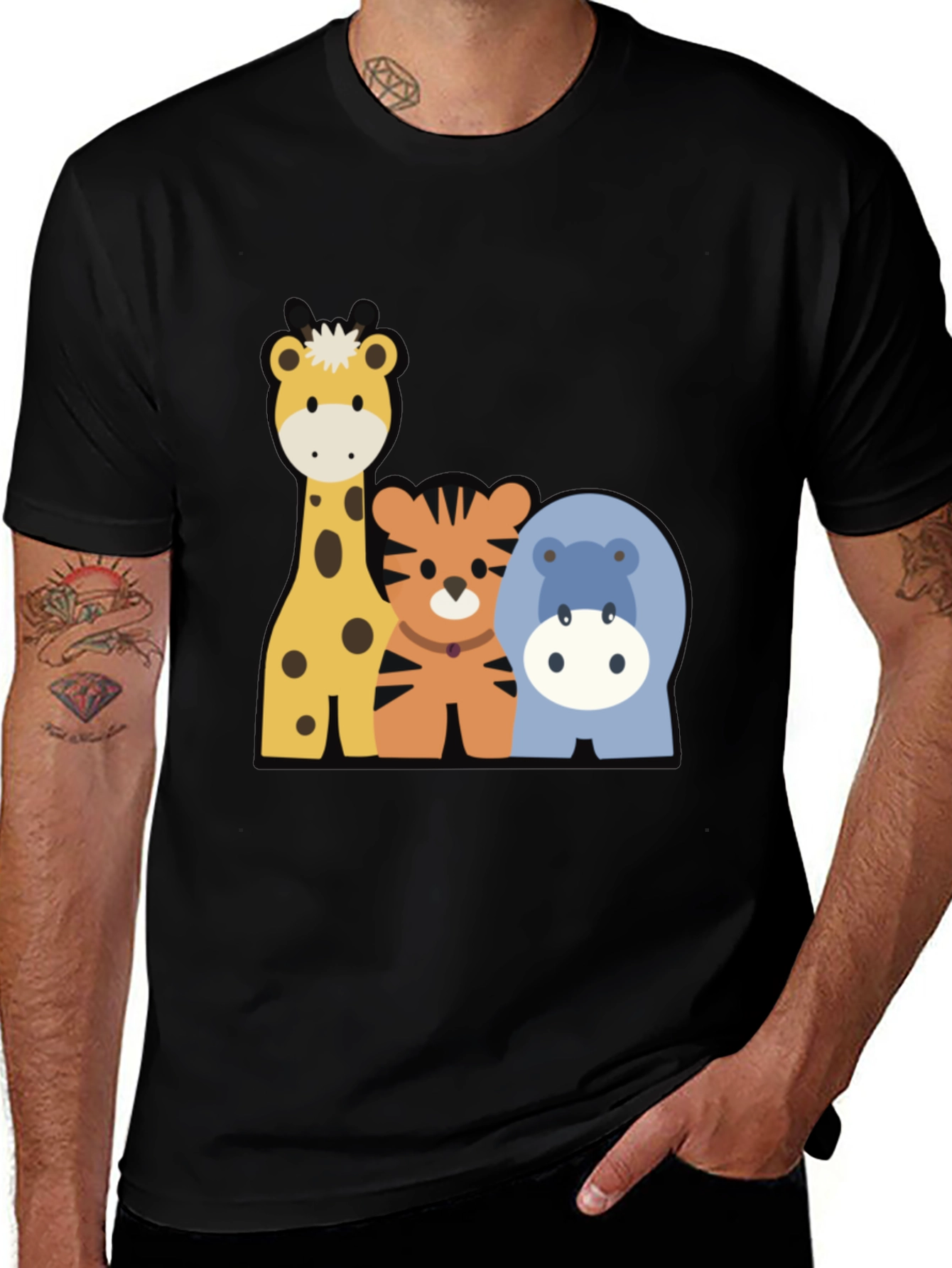 Variant 21 of Cartoon Animal Crew Neck Tee