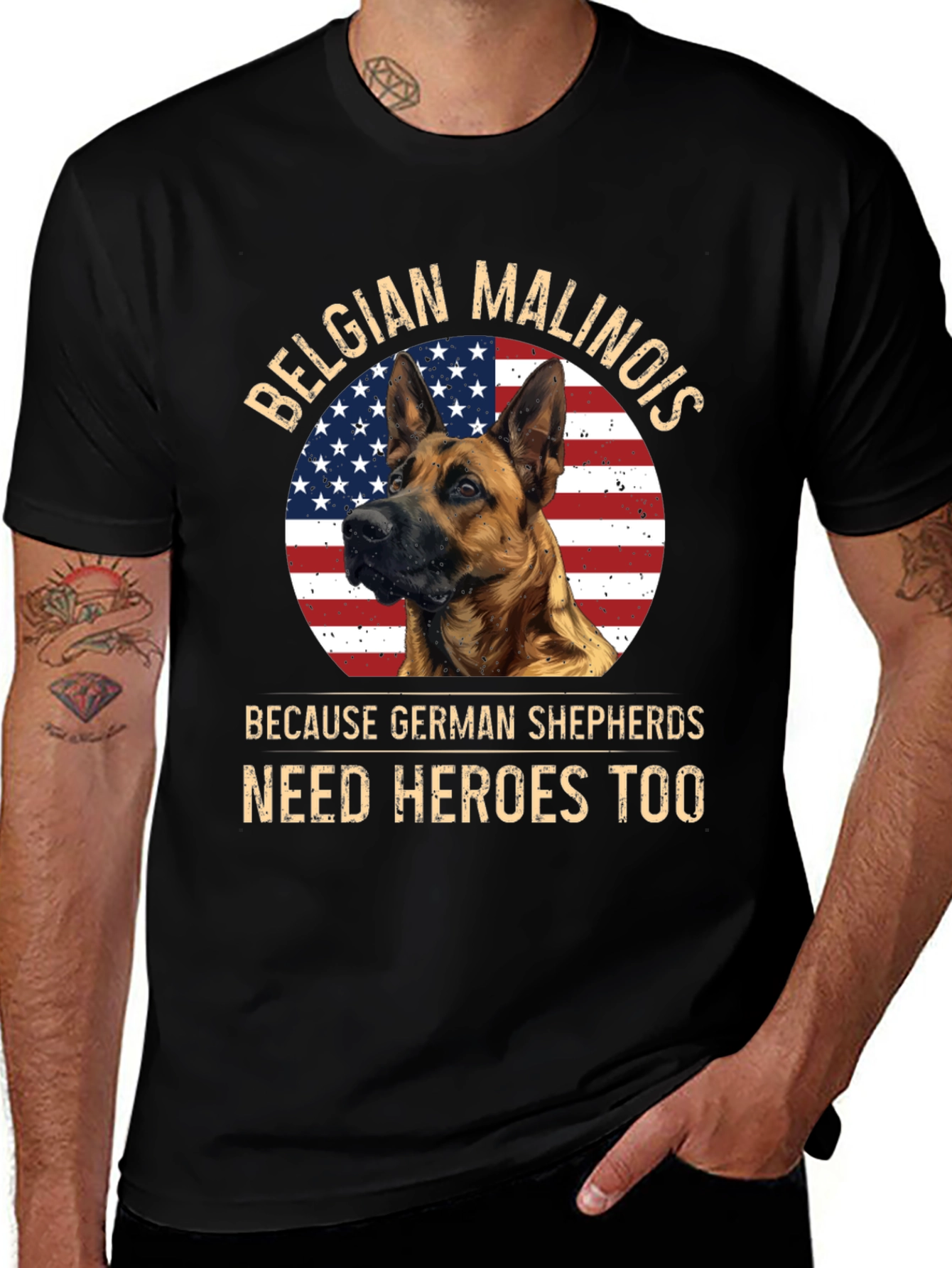Belgian Malinois Hero Dog T-Shirt
