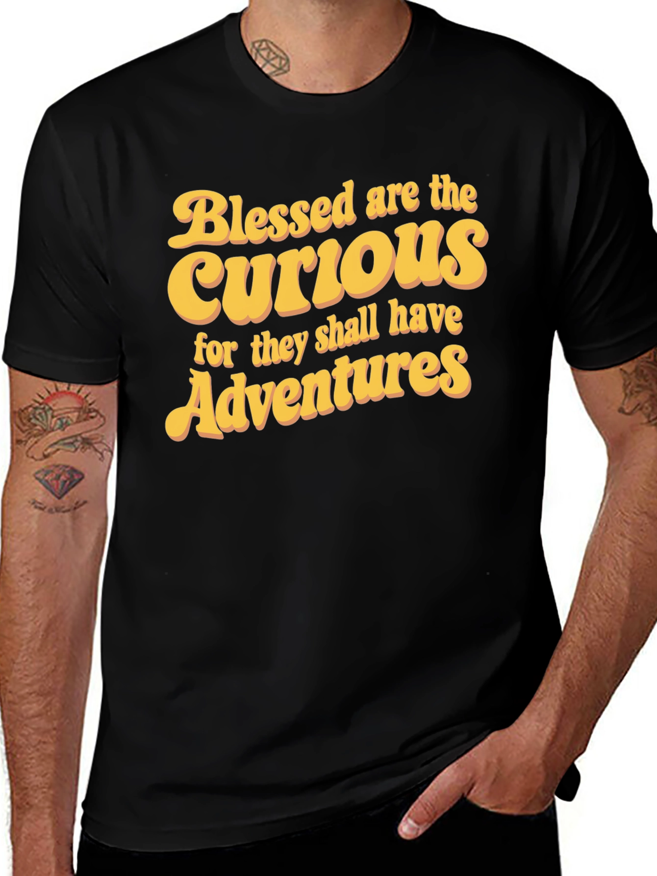 Variant 18 of Curious Adventures Black Graphic T-Shirt