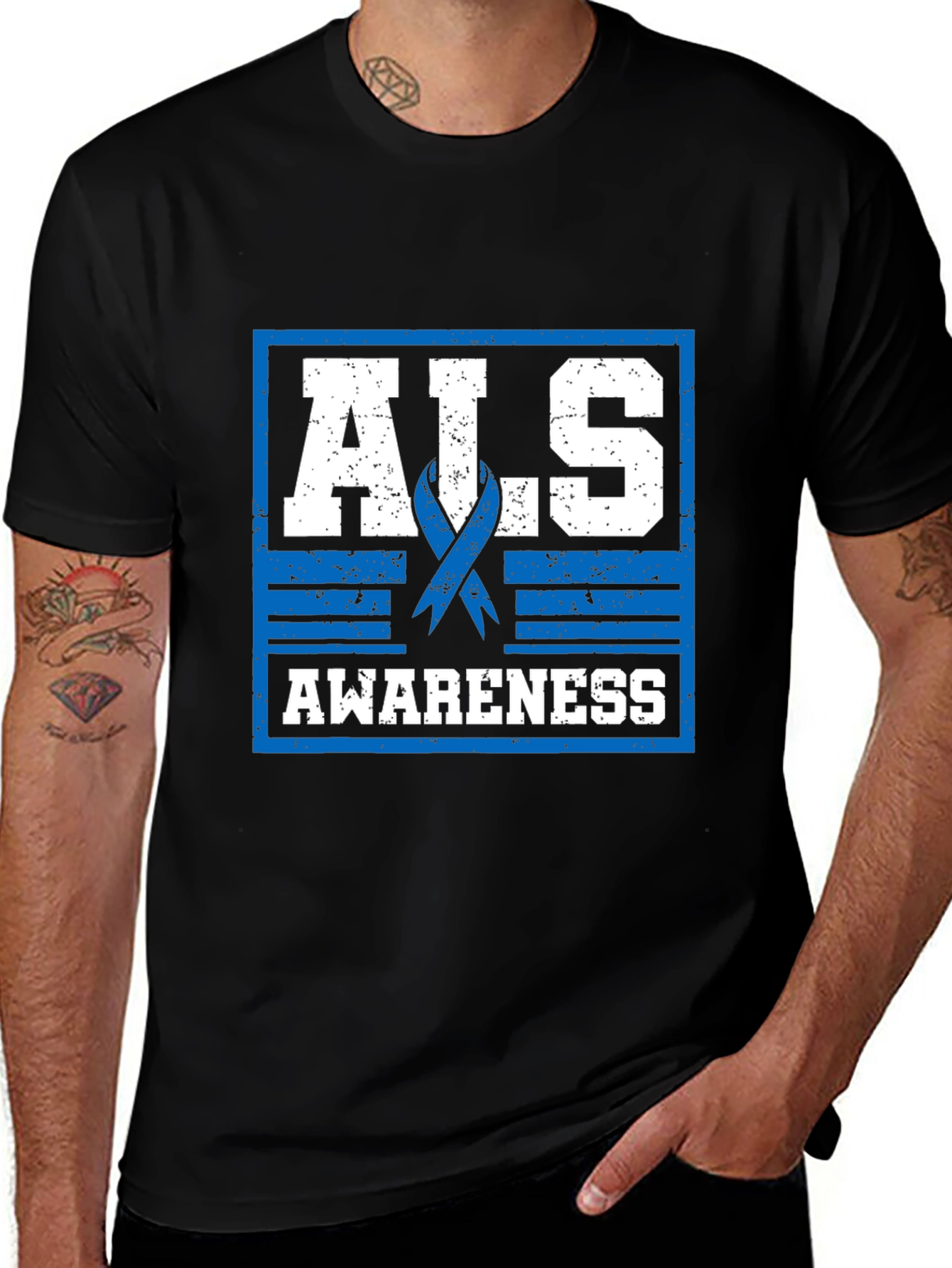 ALS Awareness T-Shirt -  Ribbon Design