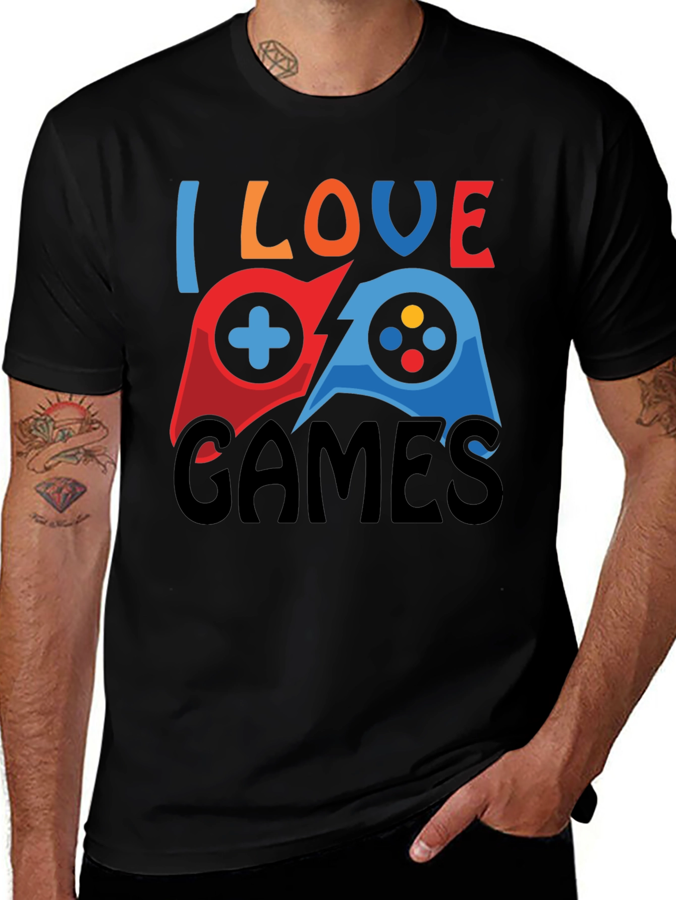 Variant 21 of I Love Games T-Shirt - Gamer Style