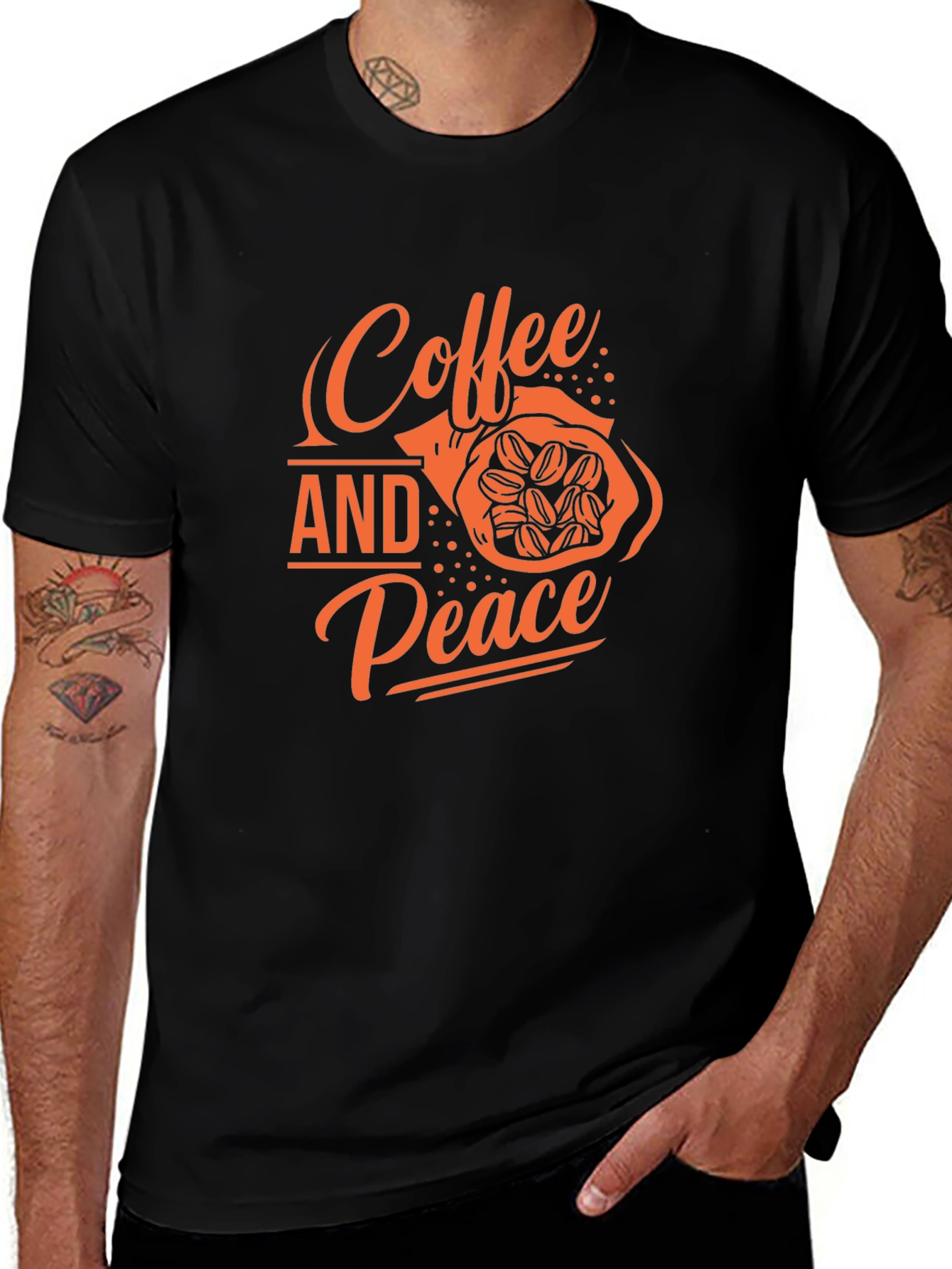 Variant 15 of Coffee and Peace Graphic T-Shirt