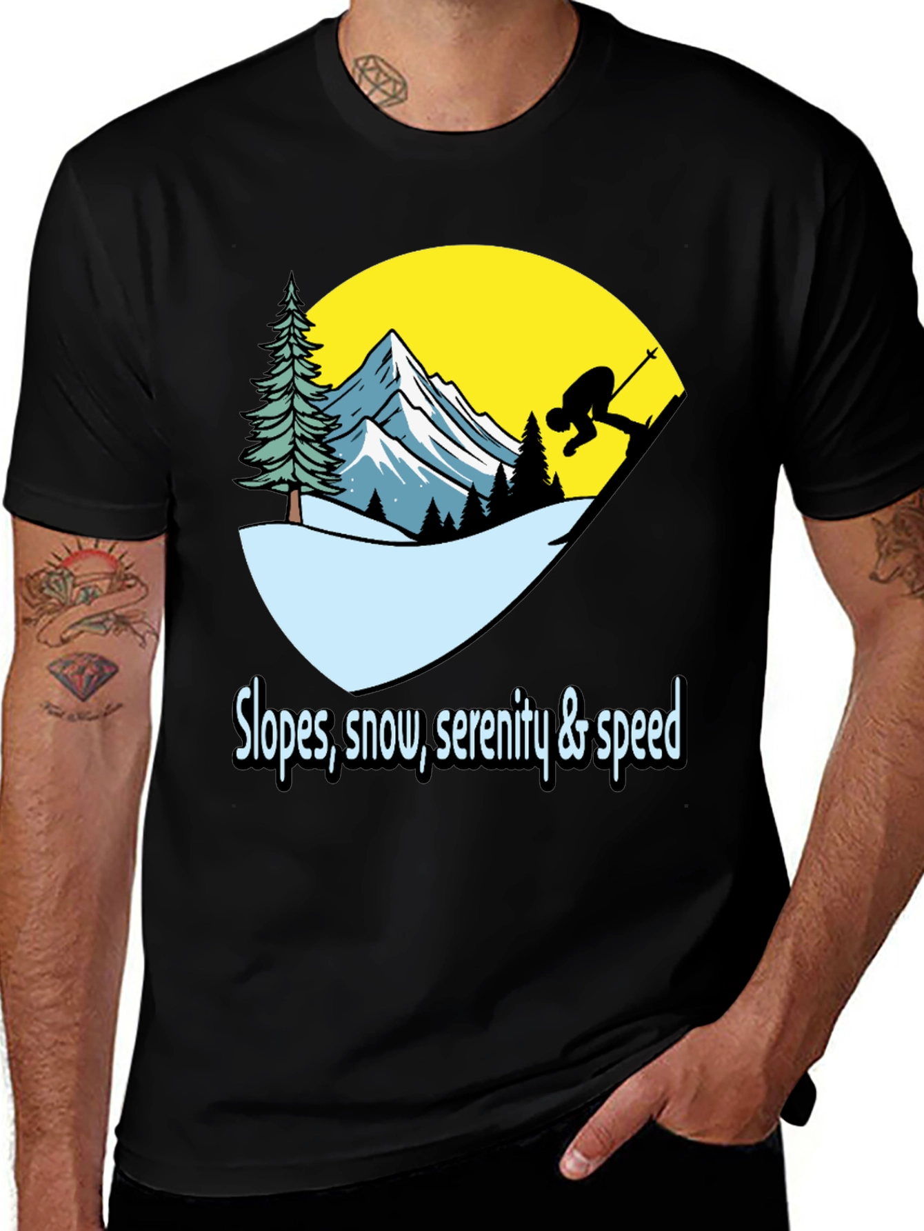 Variant 18 of Slopes Snow Serenity & Speed Graphic Tee
