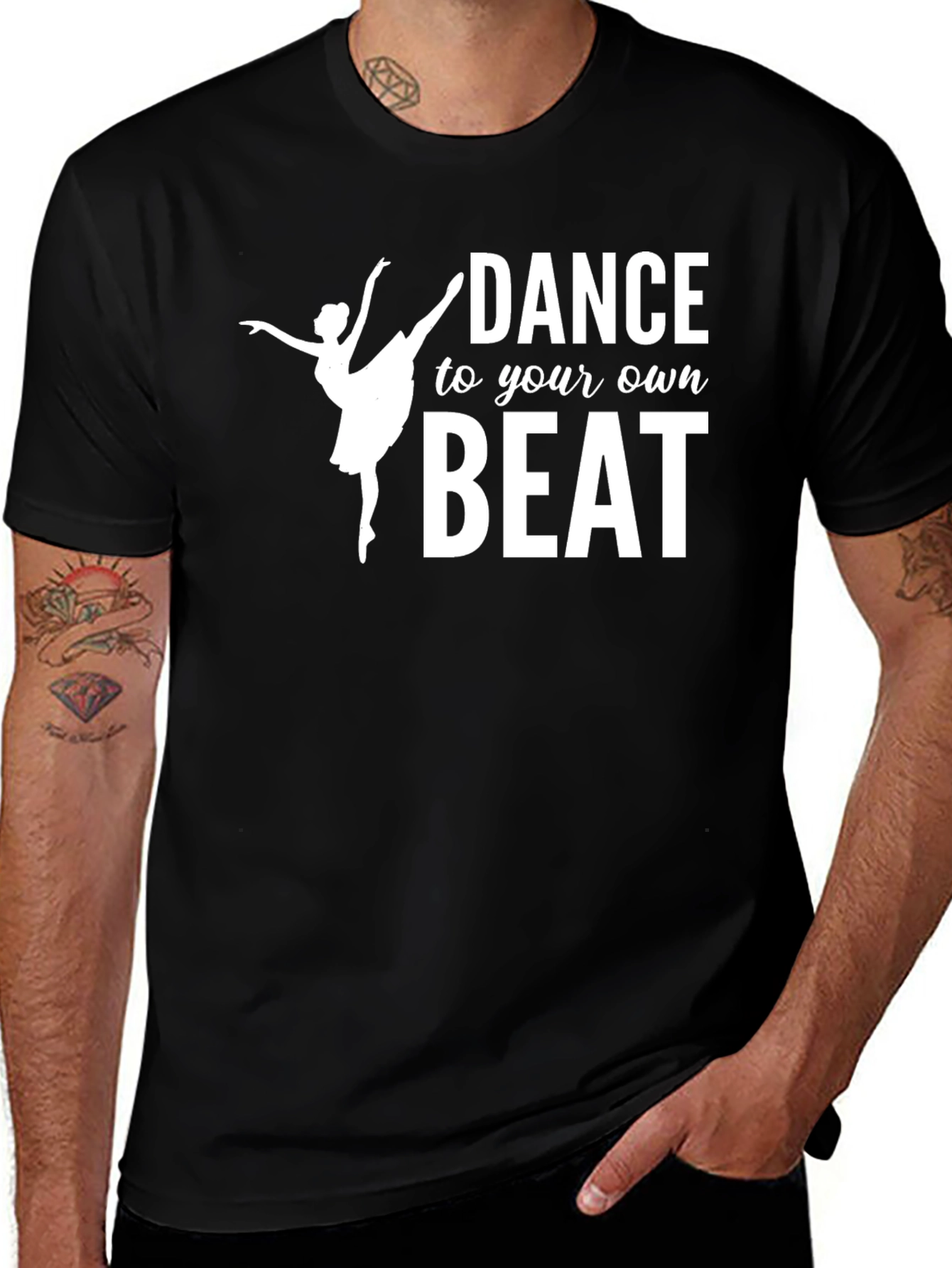 Variant 23 of Dance to Your Own Beat Graphic Tee - Black