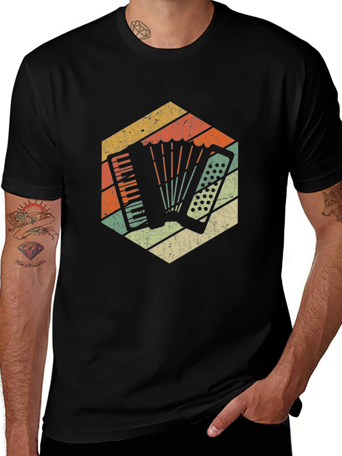 Variant 8 of Vintage Accordion Retro Style T-Shirt