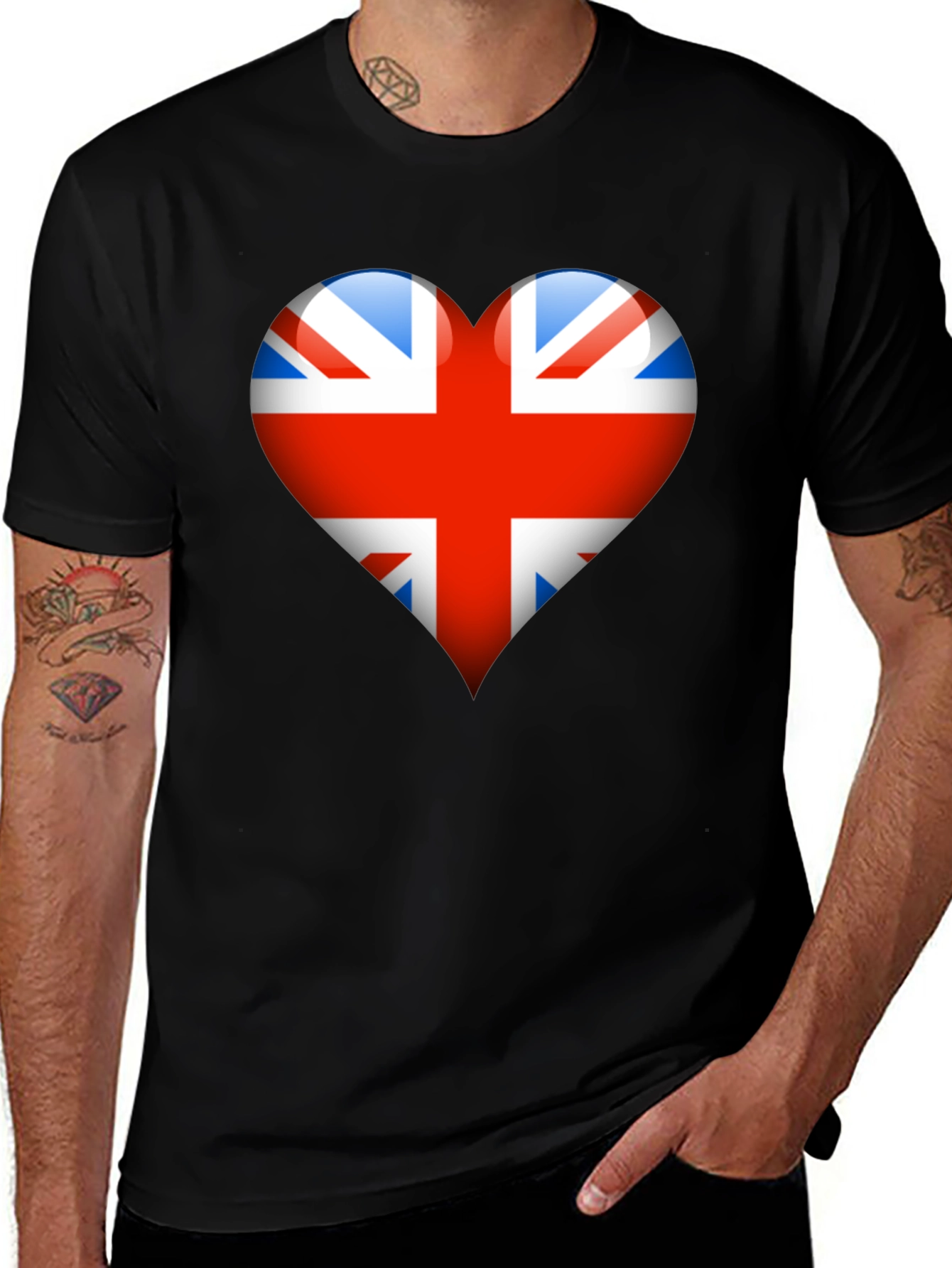 Variant 12 of Union Jack Heart Graphic T-Shirt