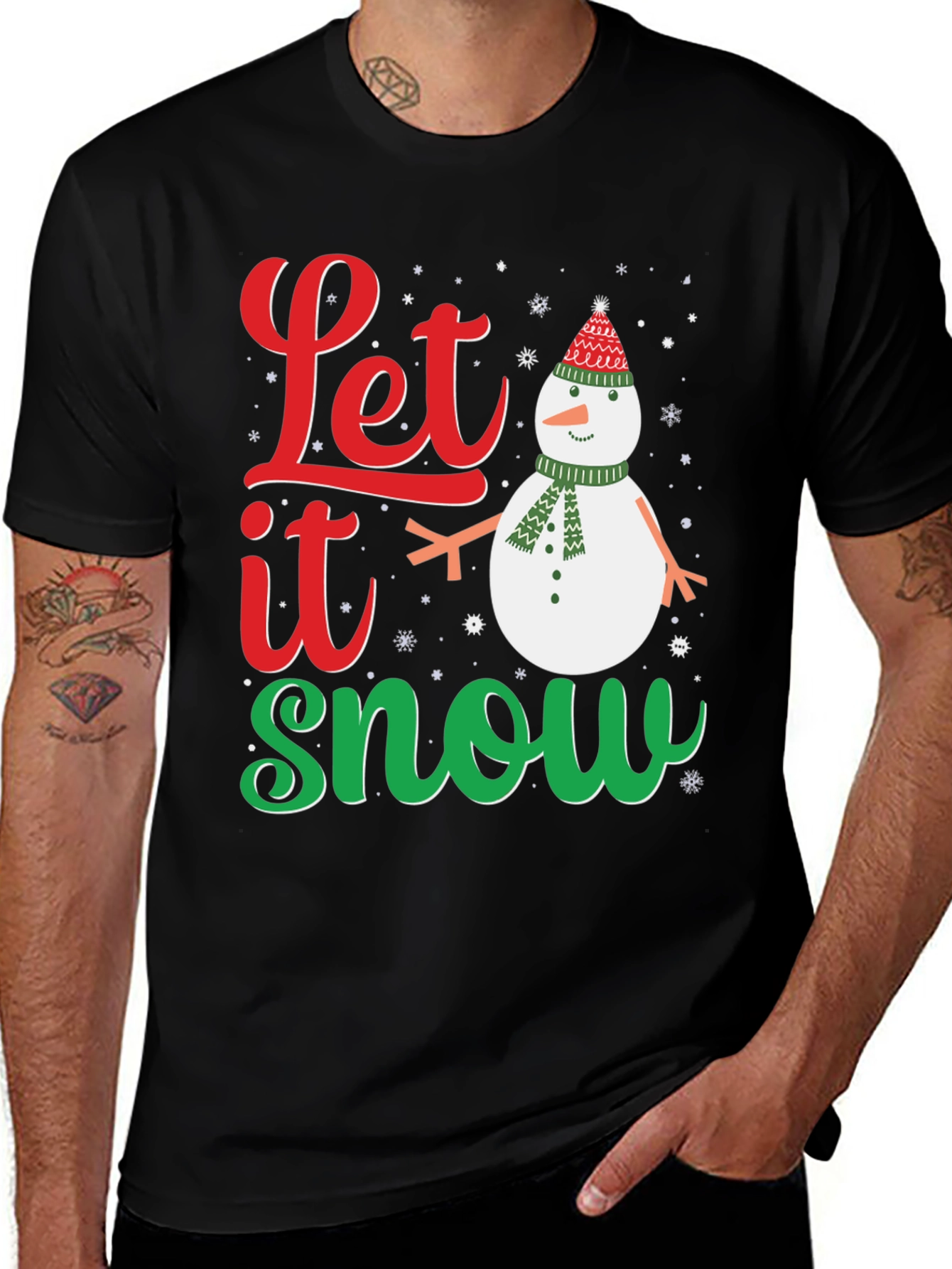 Festive "Let it Snow" Holiday Graphic Tee