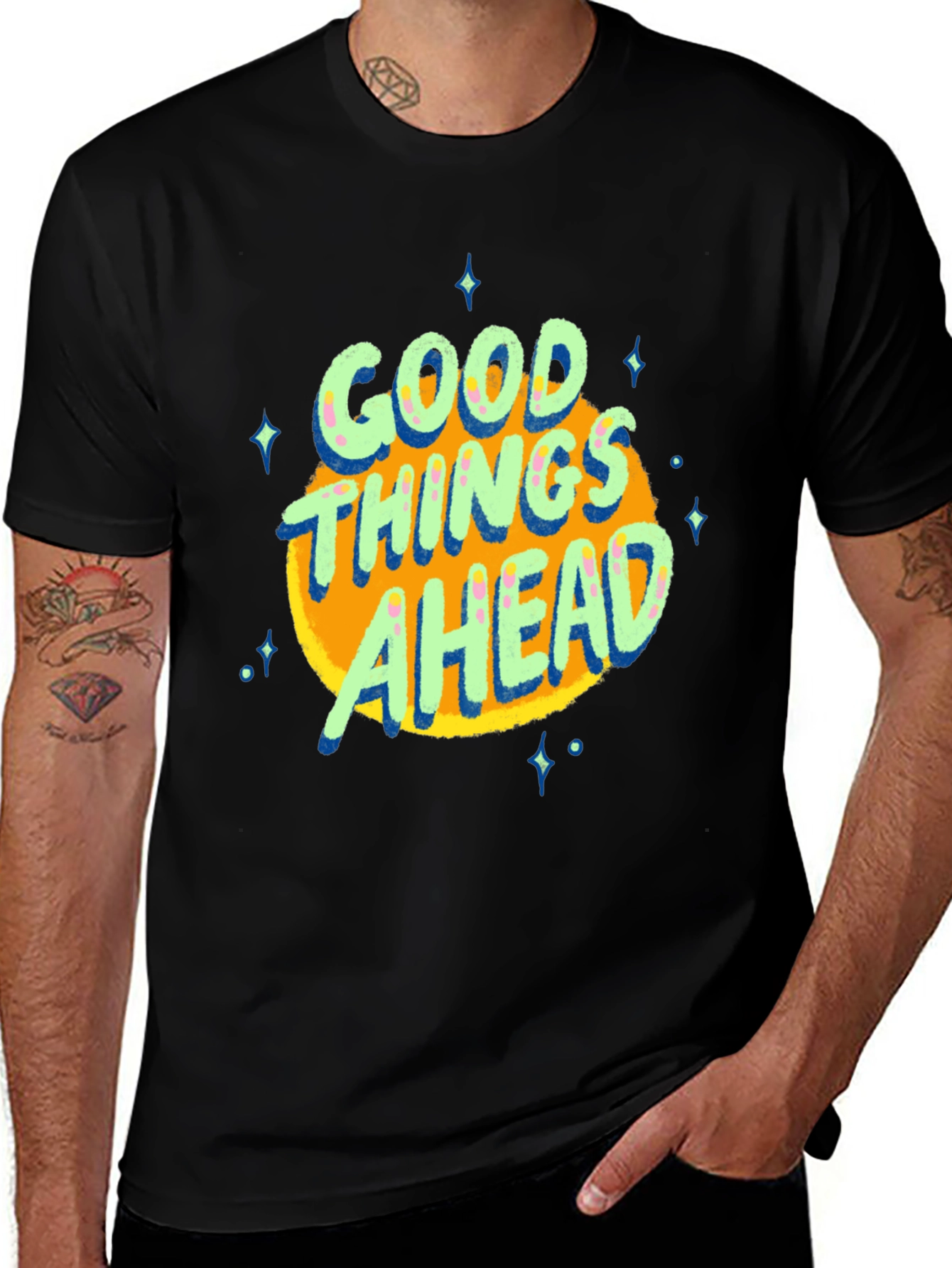 Variant 11 of Good Things Ahead Graphic Tee - Black