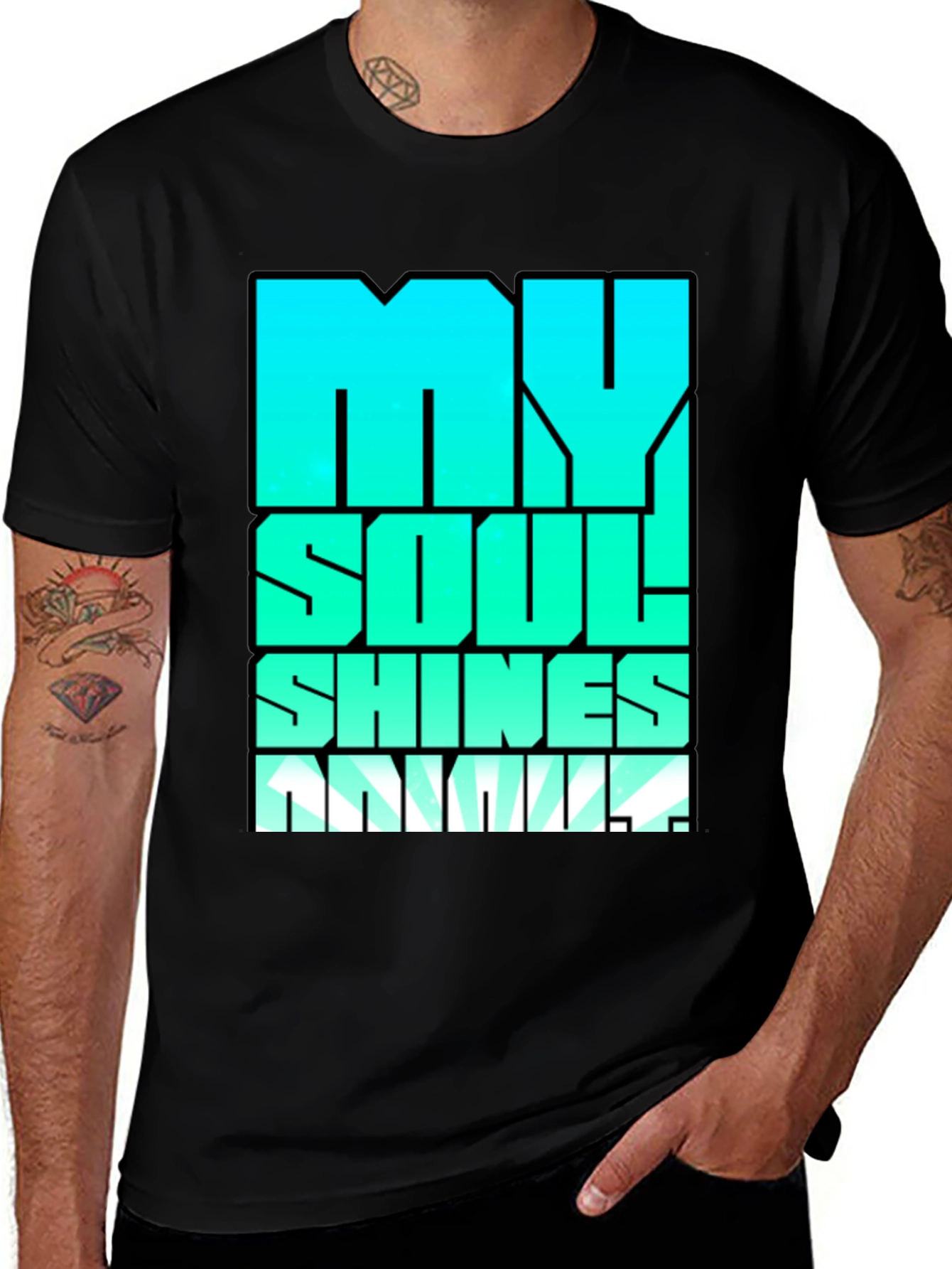 Variant 18 of My Soul Shines Animal T-Shirt - Black