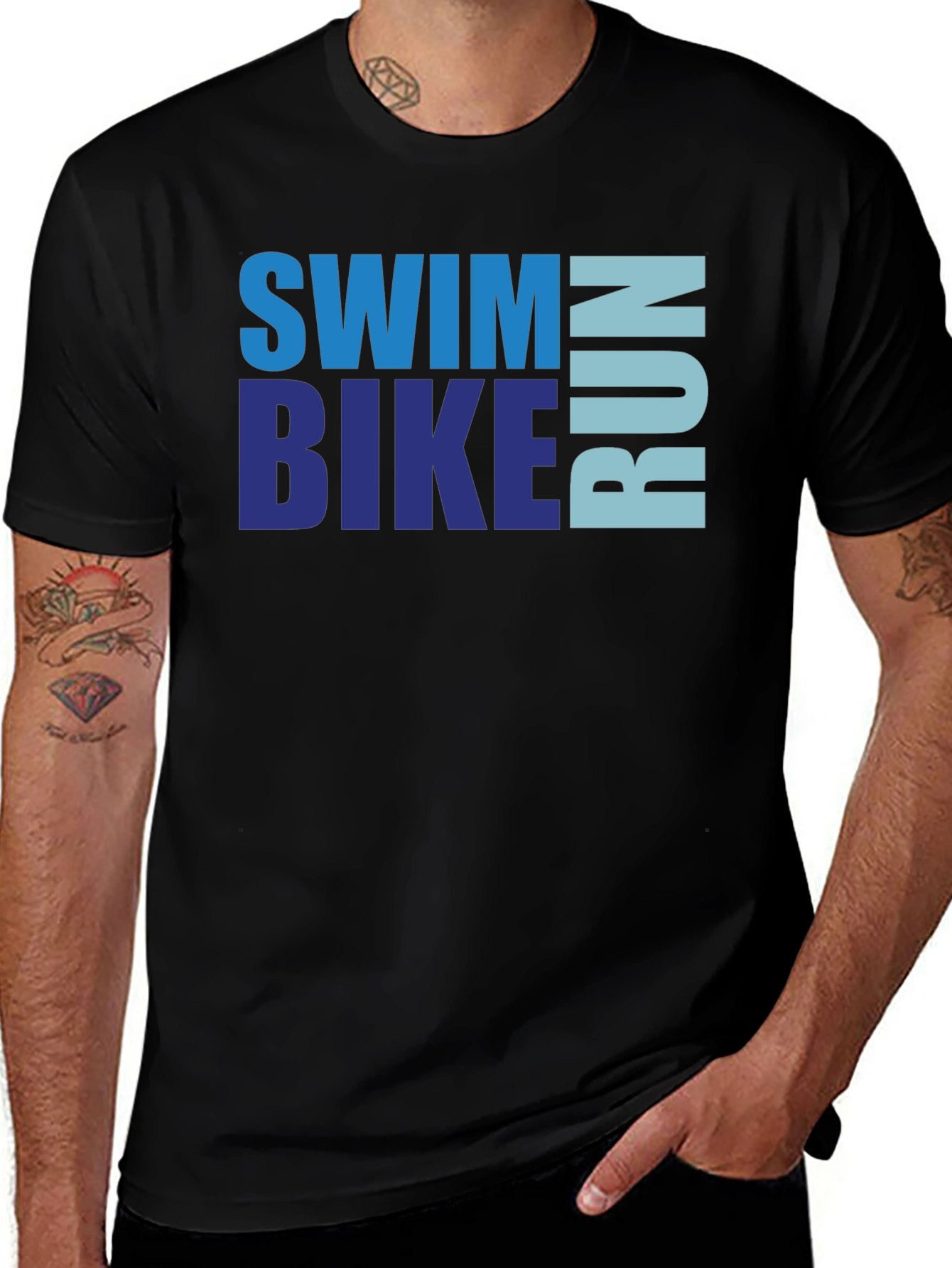 Variant 14 of Swim Bike Run Triathlon T-Shirt