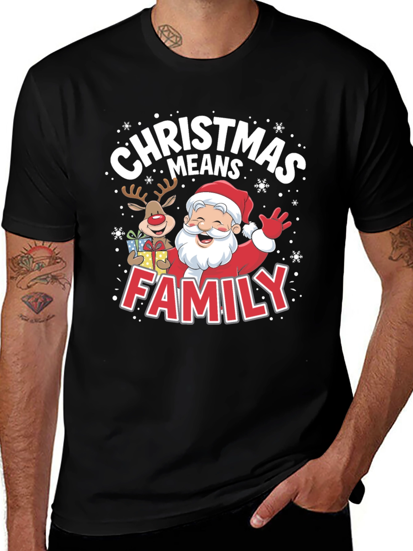 Christmas Means Family Santa Tee