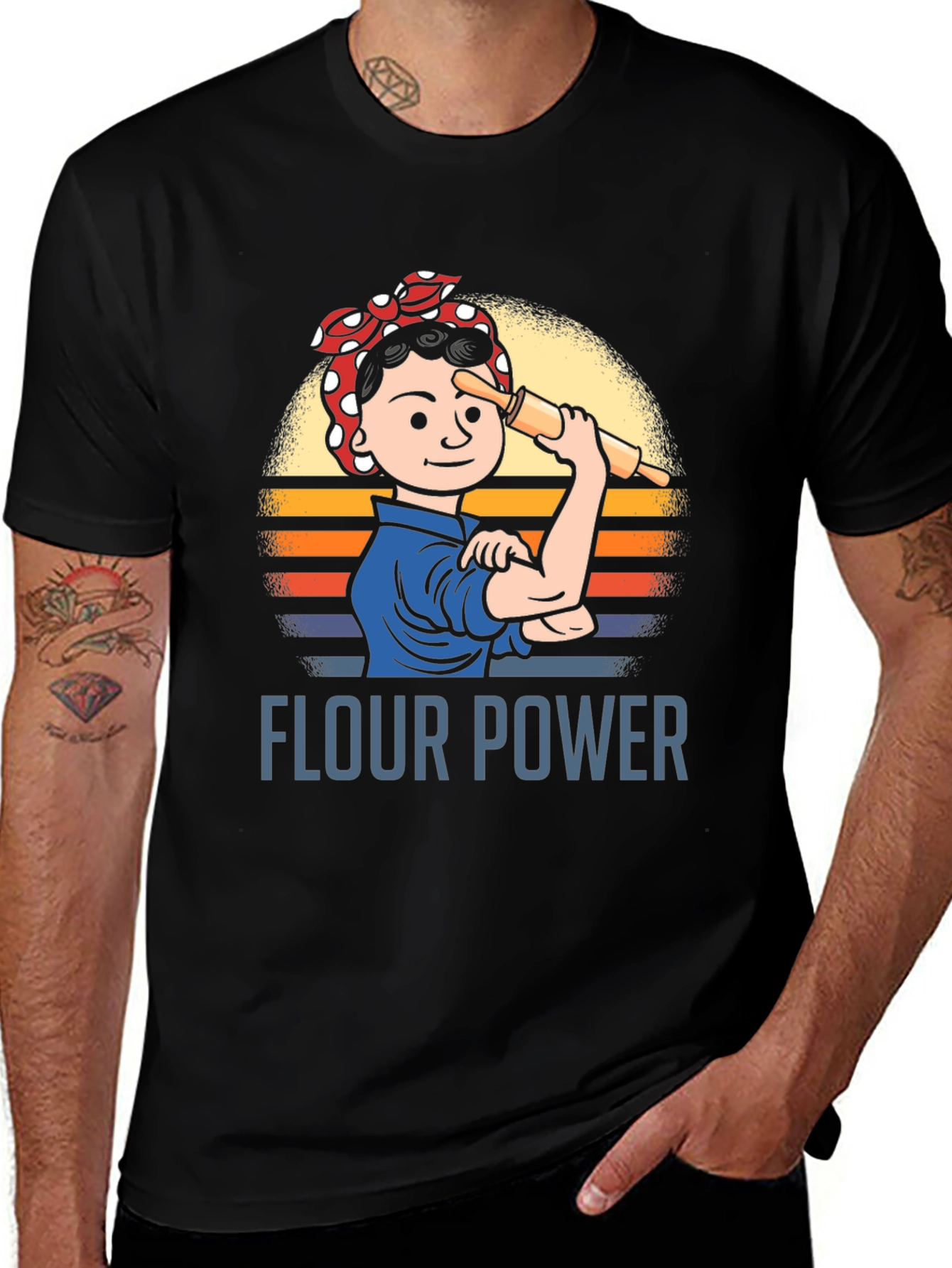 Variant 14 of Flour Power Rosie the Riveter T-Shirt