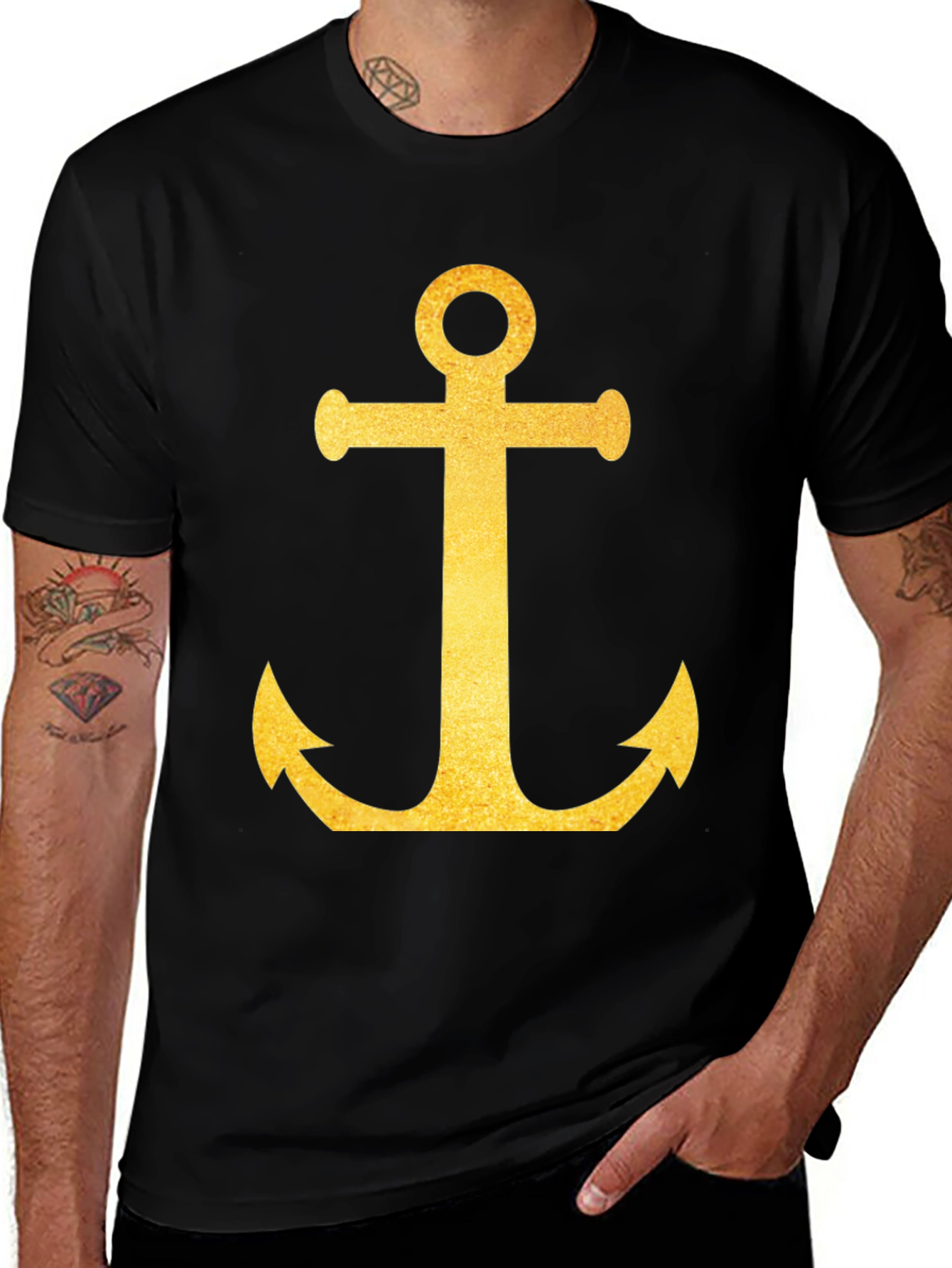 Variant 8 of Golden Anchor Black T-Shirt