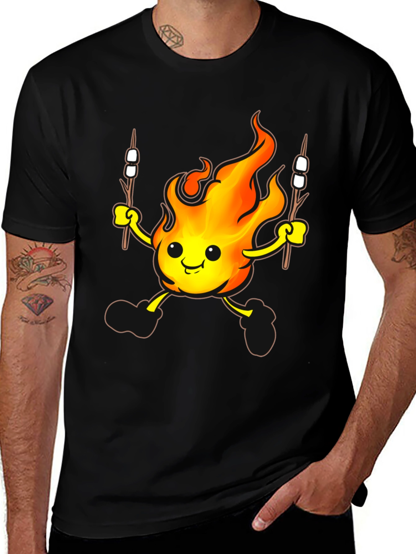 Variant 3 of Funny Campfire Marshmallow T-Shirt