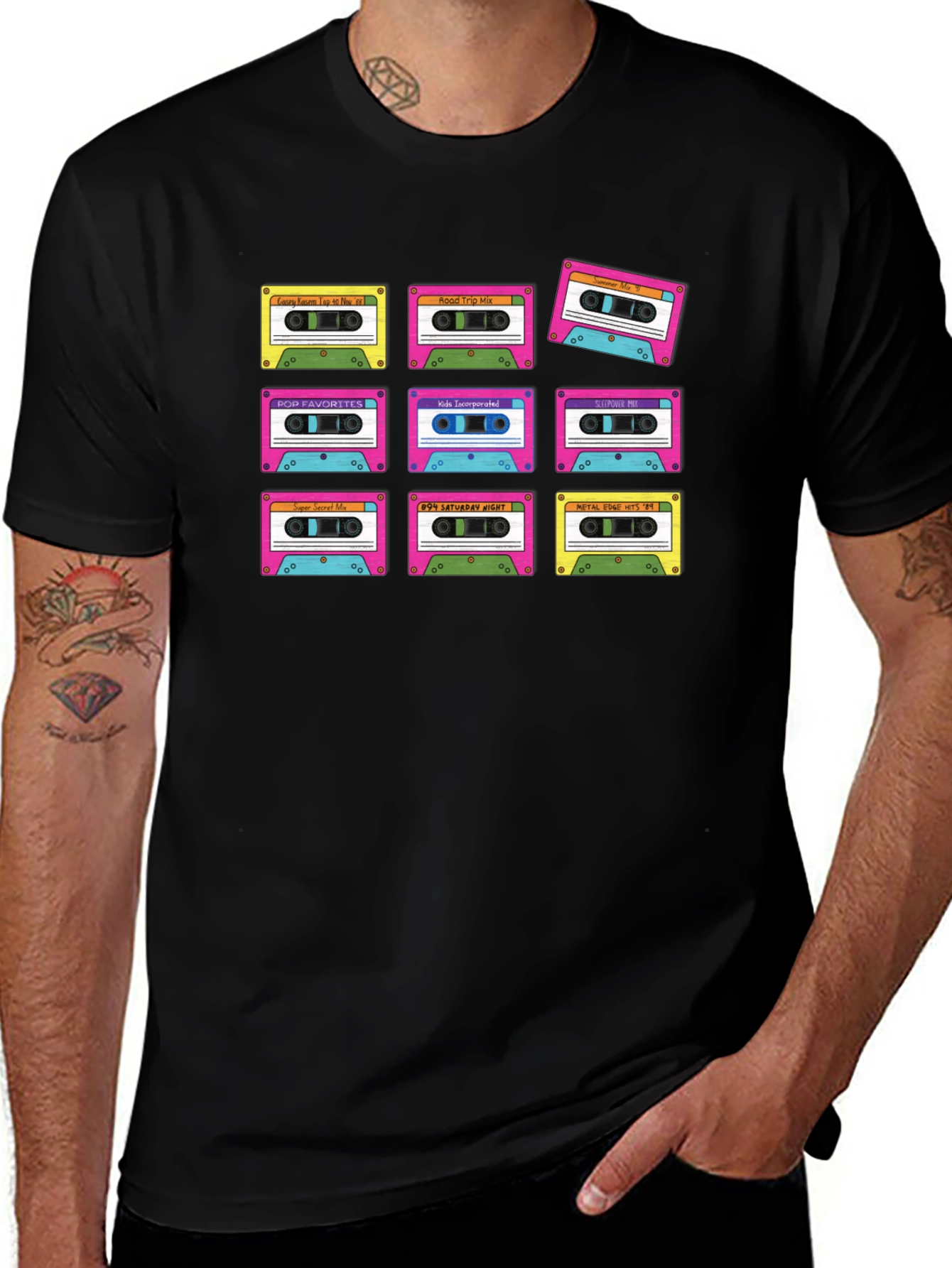 Retro Cassette Tape Graphic T-Shirt - Vintage Music Lover Tee