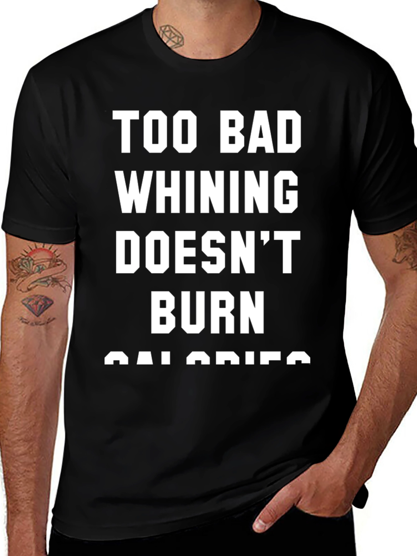 Variant 9 of Funny Workout Shirt - Whining Burns No Calories