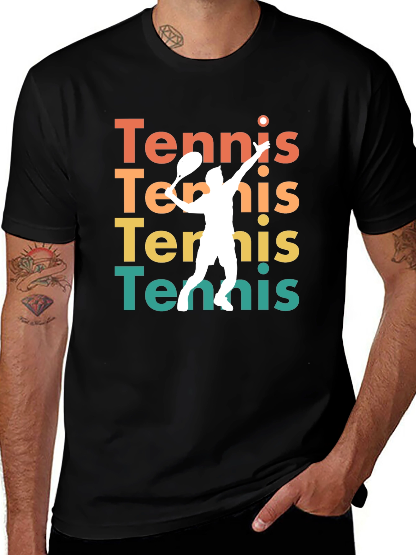 Variant 11 of Tennis Player Graphic Tee - Stylish Activewear
