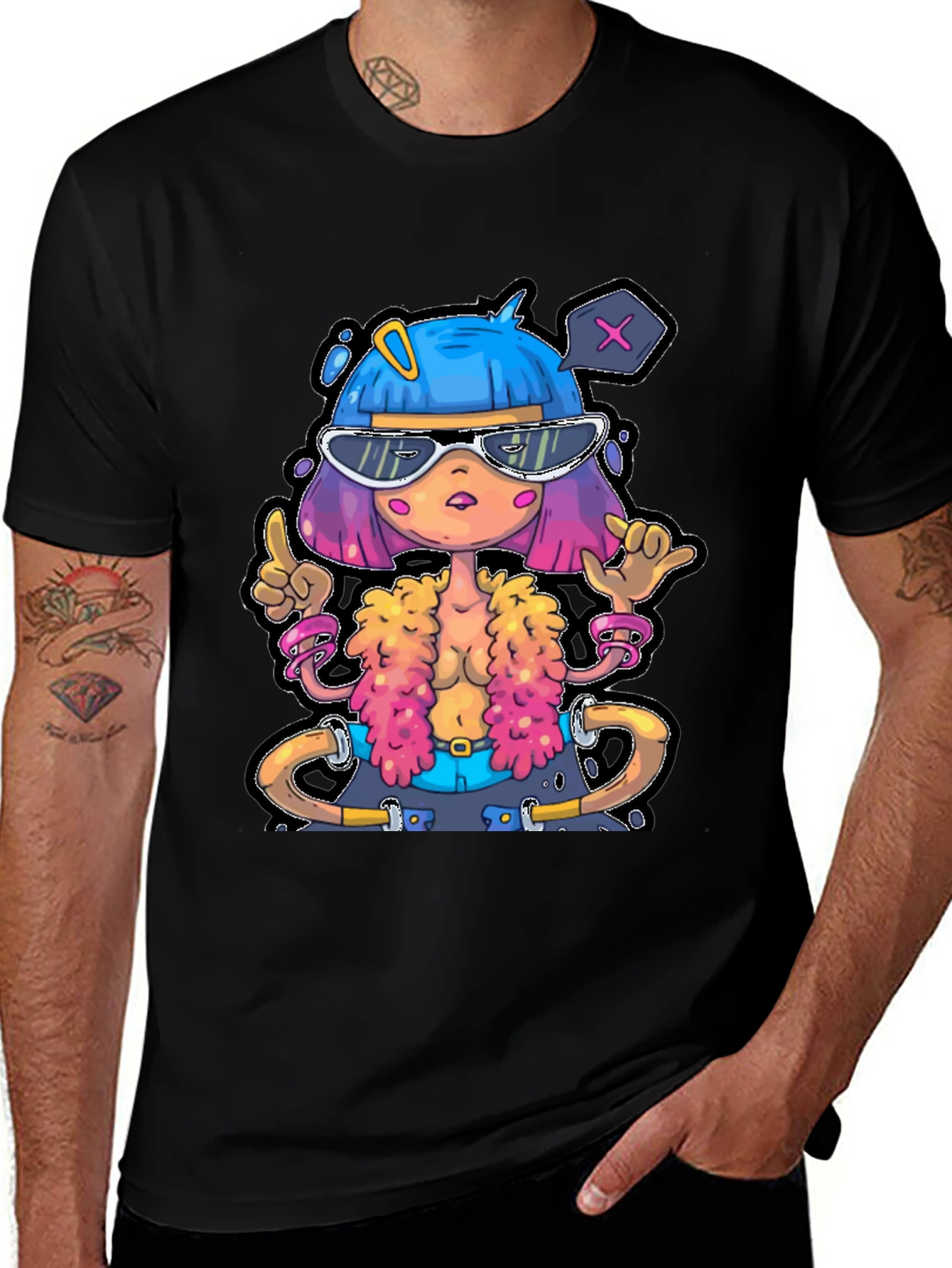 Variant 8 of Funky Cartoon Graphic T-Shirt